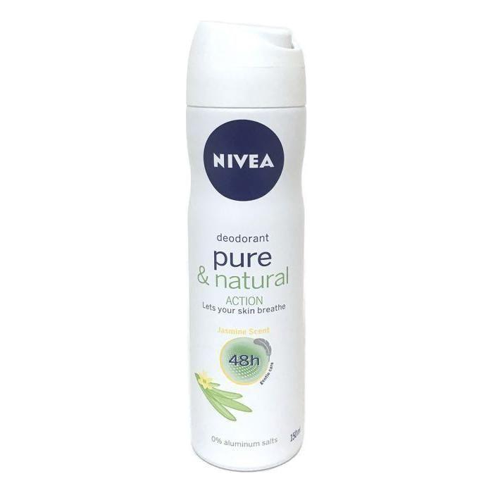 Nivea Deodorant Women Pure & Natural Action Jasmine Spray 150ml by Pasteur Pharmacy