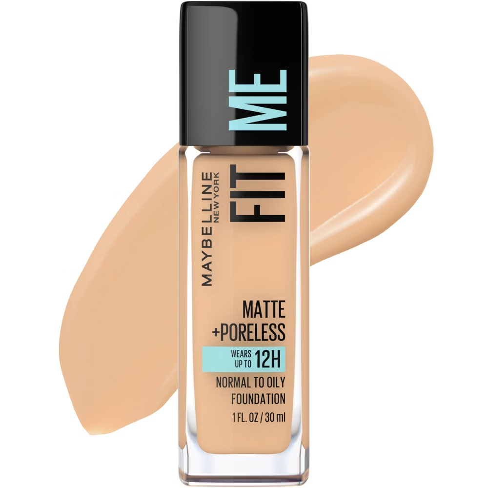 Maybelline Fit Me Matte + Poreless Oil (Free Liquid Foundation, 220 Natural Beige, 1 fl oz) by Farmacias Savia