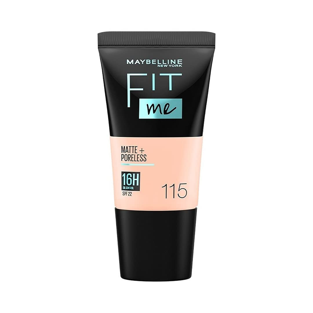 Maybelline New York Fit Me Matte + Poreless Liquid Foundation Tube -115 Ivory (18 Ml) by Dista