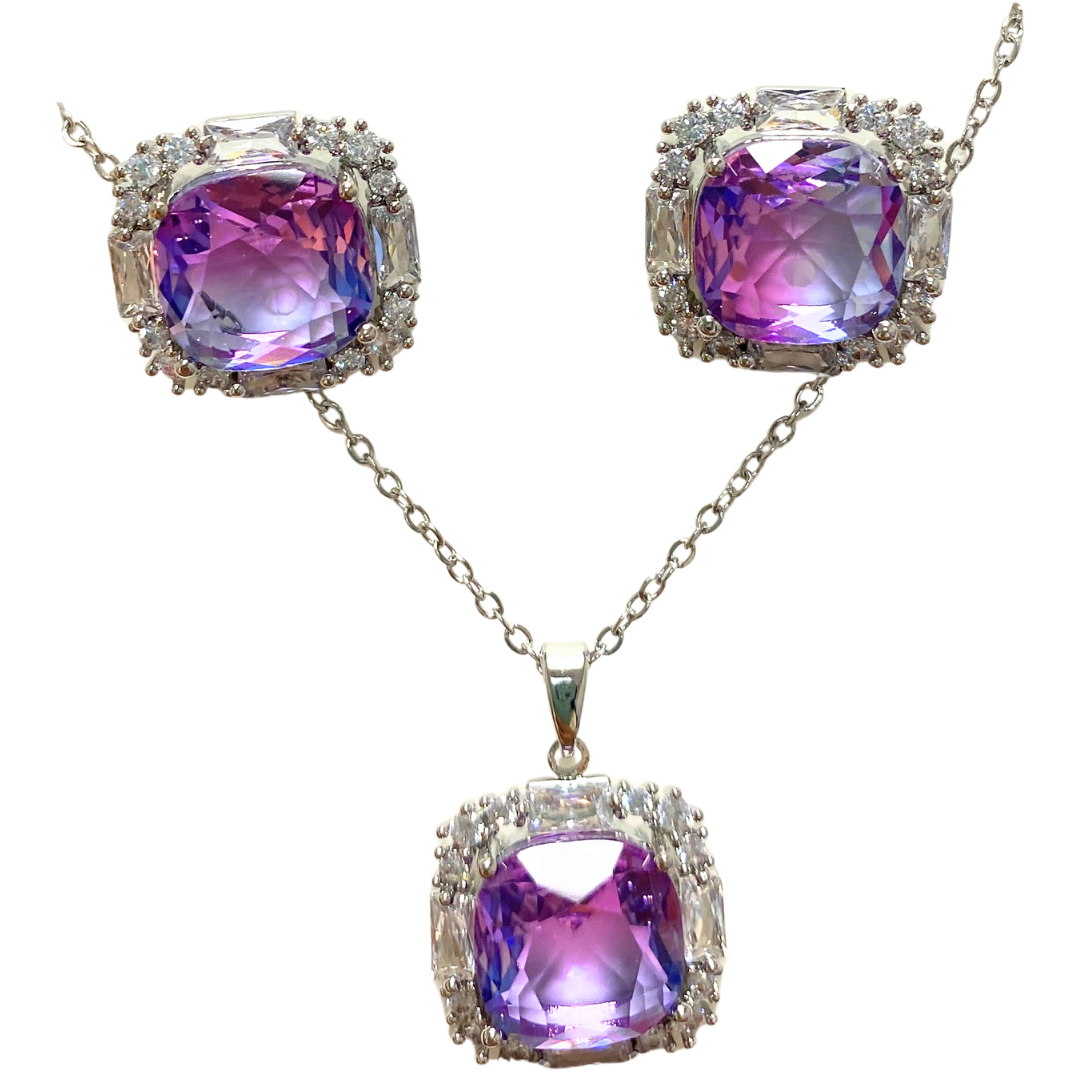 Floral & Gemstone Necklace and Earrings Set – Multiple Styles by Farmacias Savia