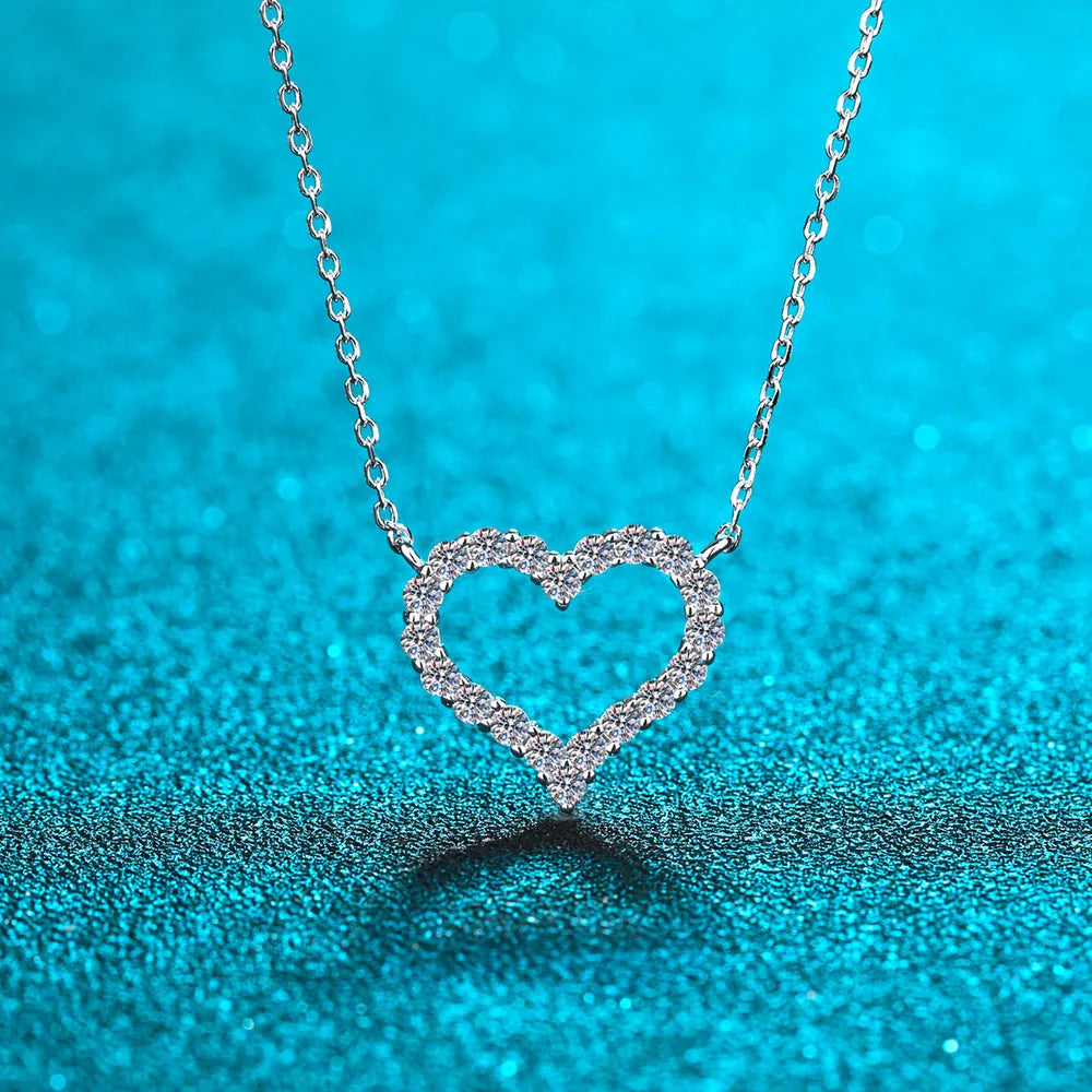 Sparkala™ 925 Sterling Silver Heart Shape Necklace by Sparkala