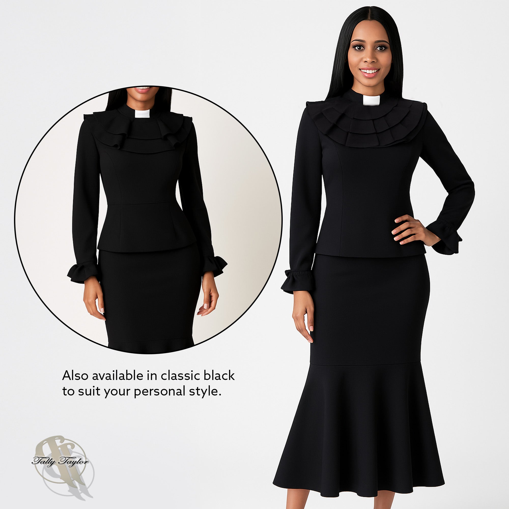 Divine Elegance Two-Piece Ruffle Church Set- 4601 by Tally Taylor