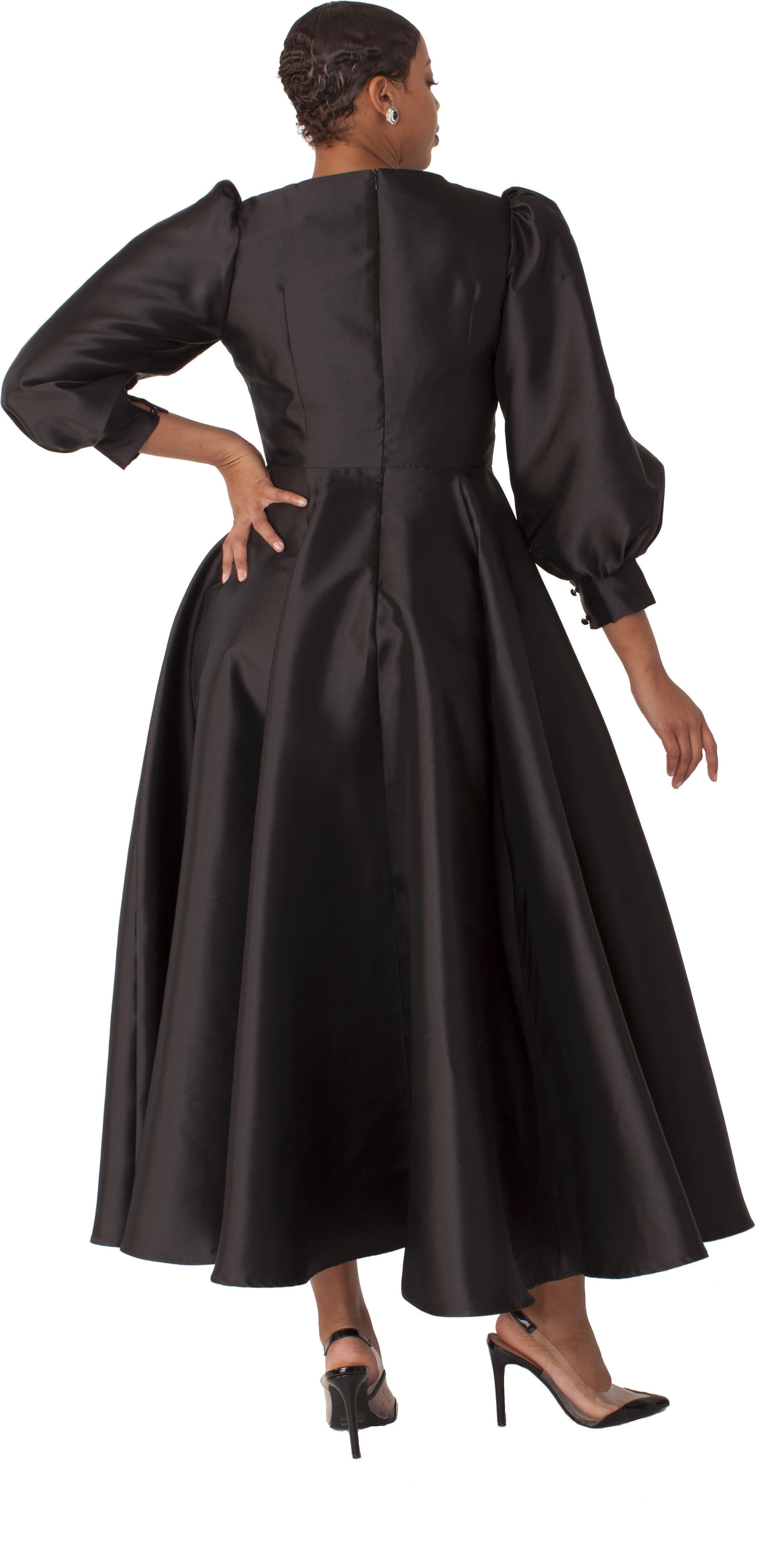 Elegant Long Dress with Bishop Sleeves - 4820 by Tally Taylor