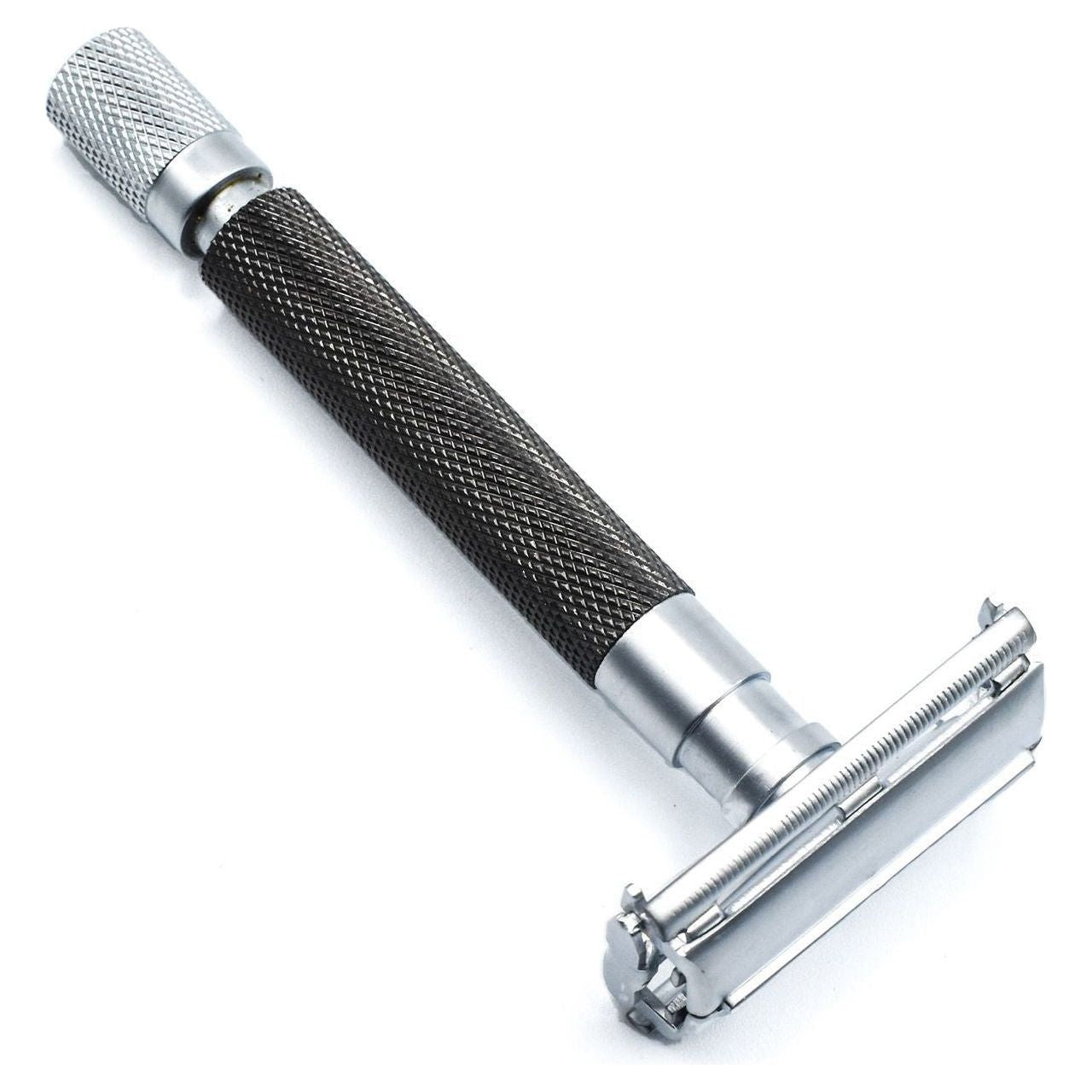 Parker 74R GR Graphite & Satin Chrome Heavyweight Butterfly Open Safety Razor by Pasteur Pharmacy