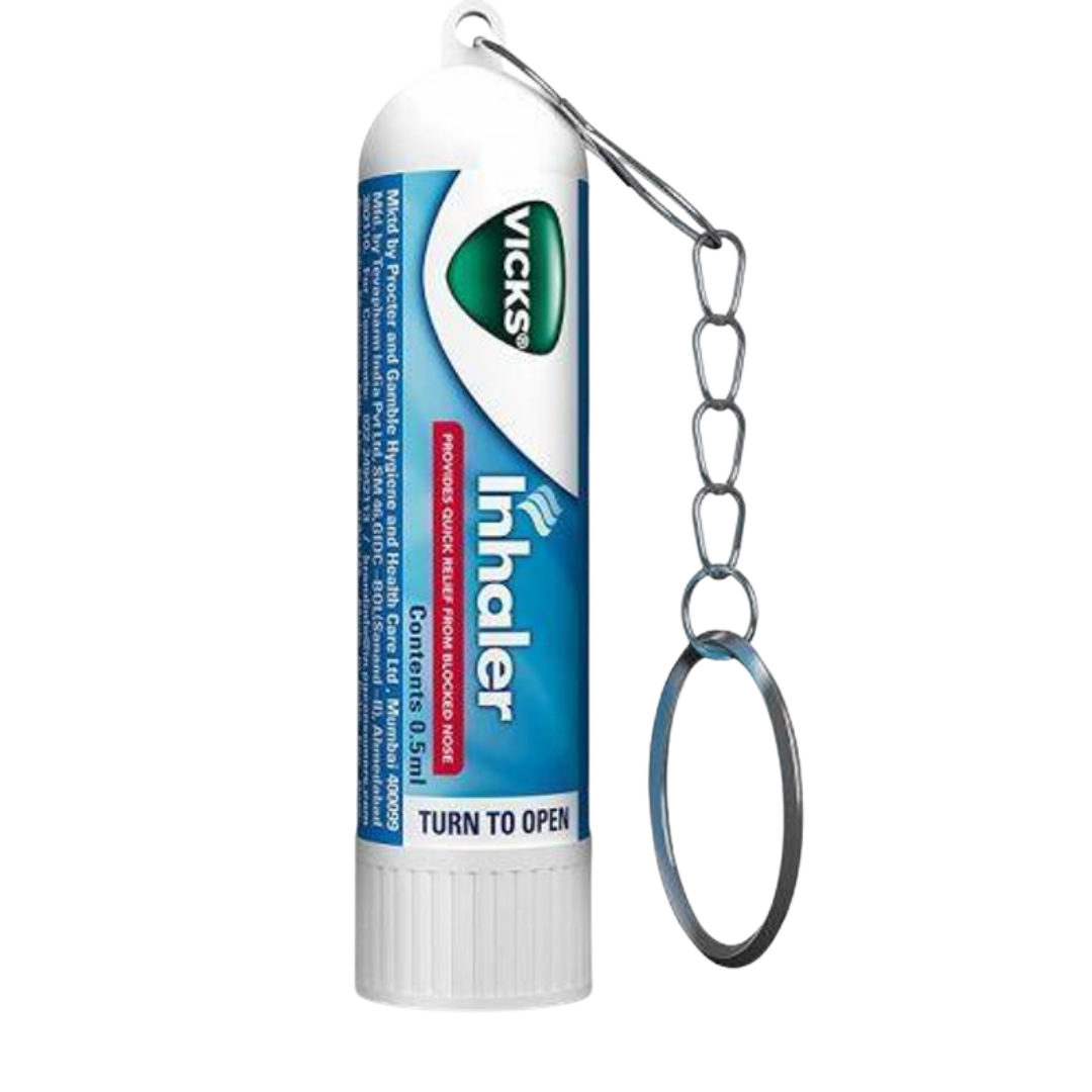 Vicks Nasal Inhaler Keychain for Blocked Nose Relief (0.5ml) by Farmacias Savia