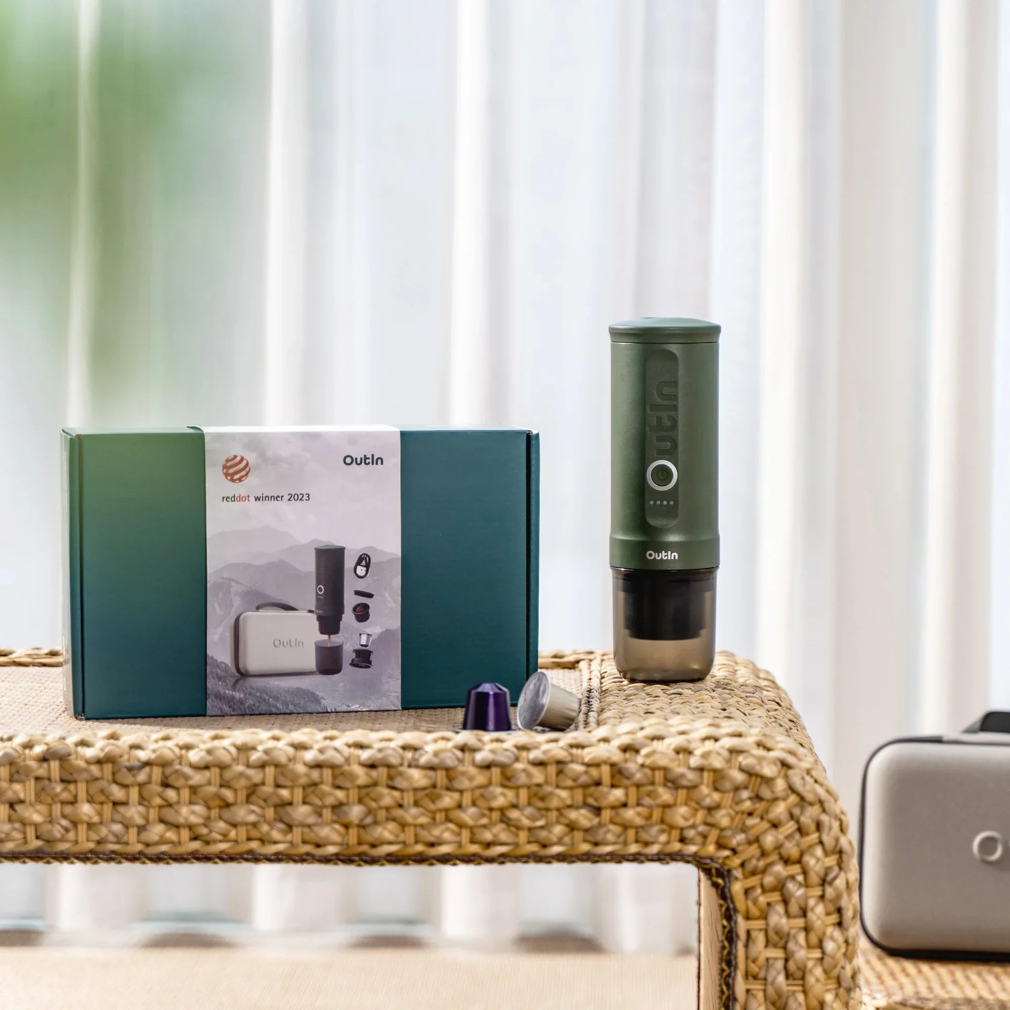 Traveler Espresso Gift Set (Forest Green) by OutIn