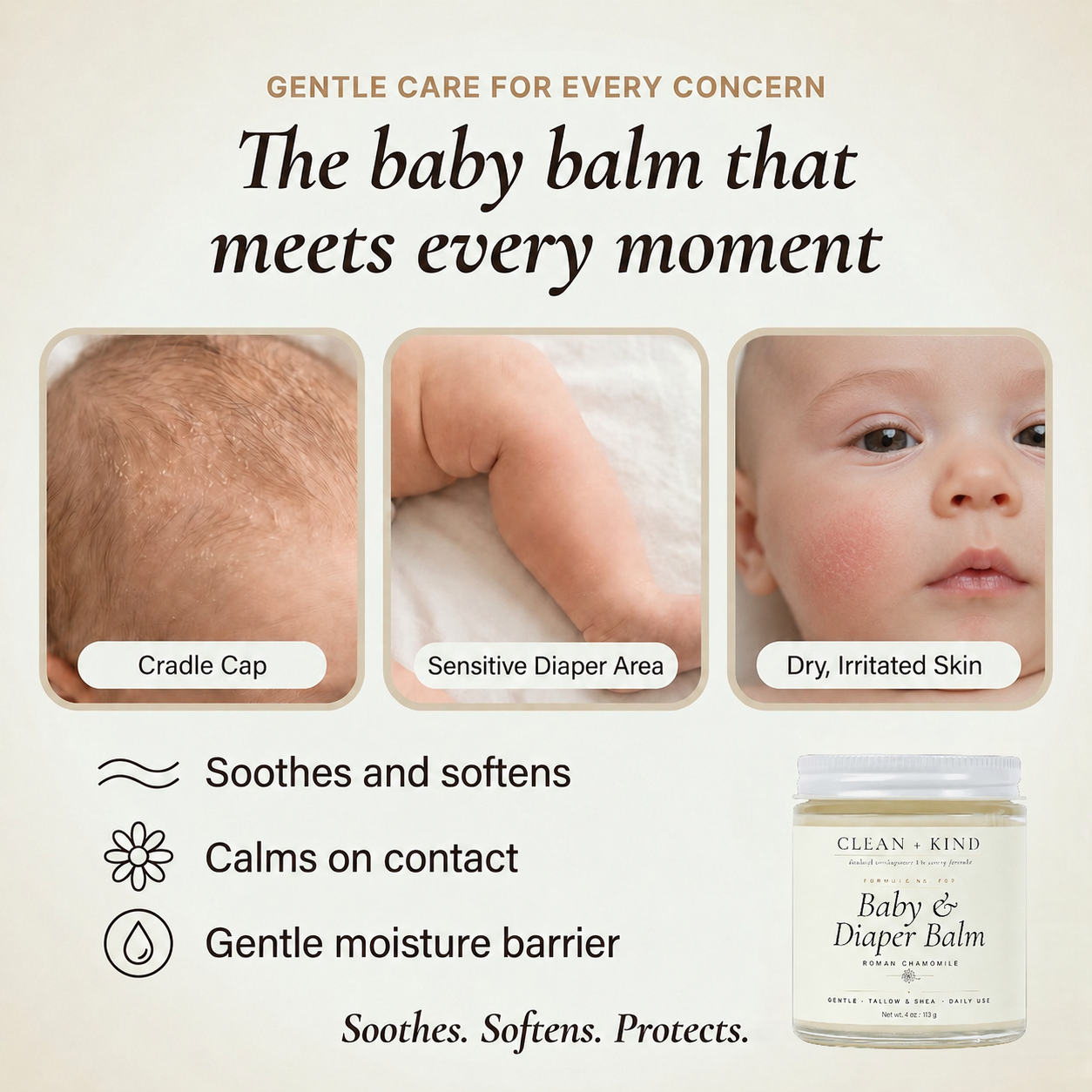 Gentle Baby & Diaper Rash Balm by Clean + Kind