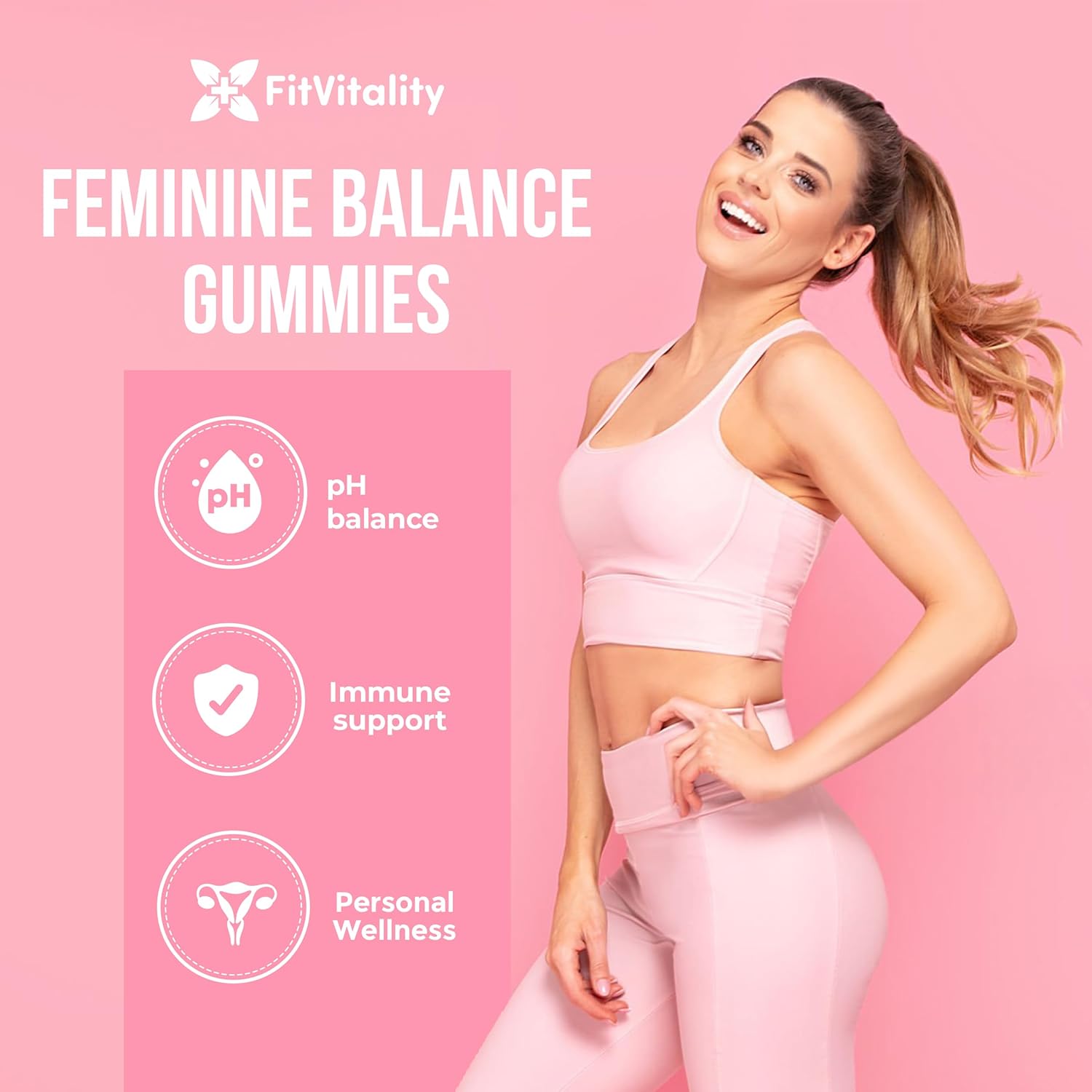 Premium Feminine Balance Gummies – Vaginal Probiotics & Support Digestive Health – Probiotics, Collagen Type II, Chasteberry, Vitamin D & Magnesium by FreshDrinkUS - Natural and Premium Herbal Tea