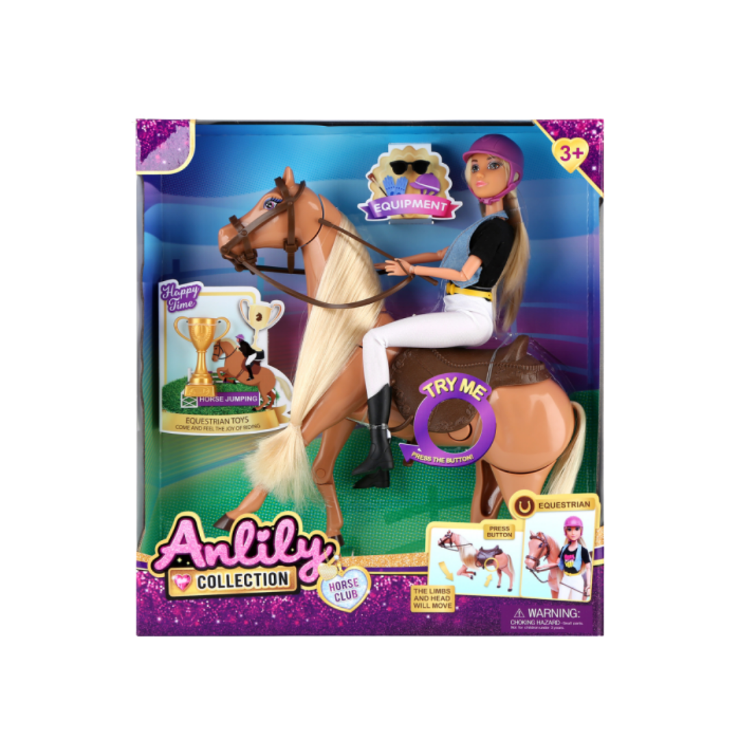 Anlily Horse Club Princess Doll with White Horse & Accessories by Farmacias Savia