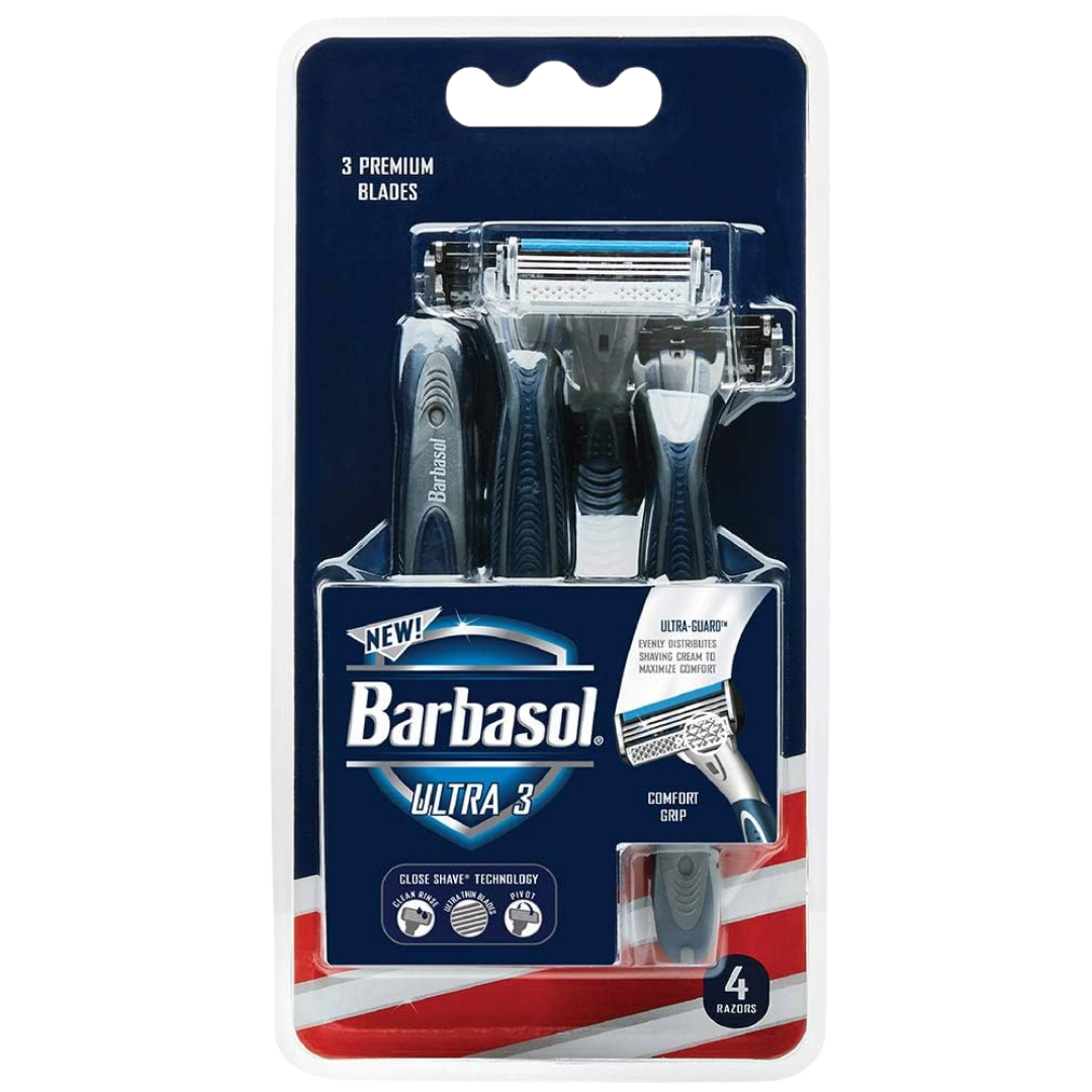 Barbasol Ultra 3 Premium Disposable Razors (4 ct) by Farmacias Savia