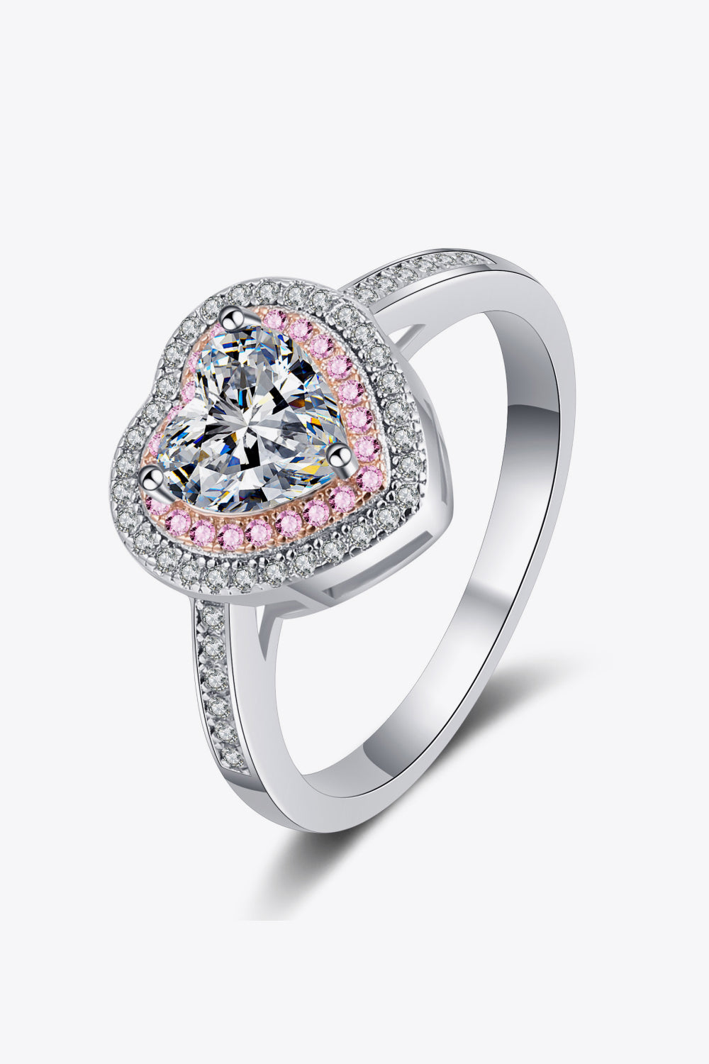 1 Carat Sparkala™ Two Tone Heart (Rhodium over Sterling Silver) by Sparkala