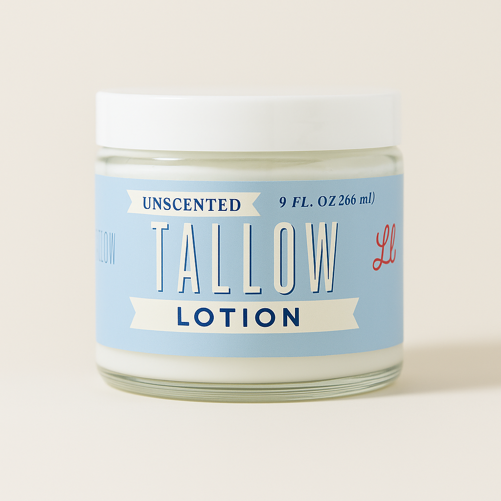 Unscented Tallow Lotion – Pure, Preservative-Free One Ingredient Moisturizer by Lady May Tallow by The Lady May