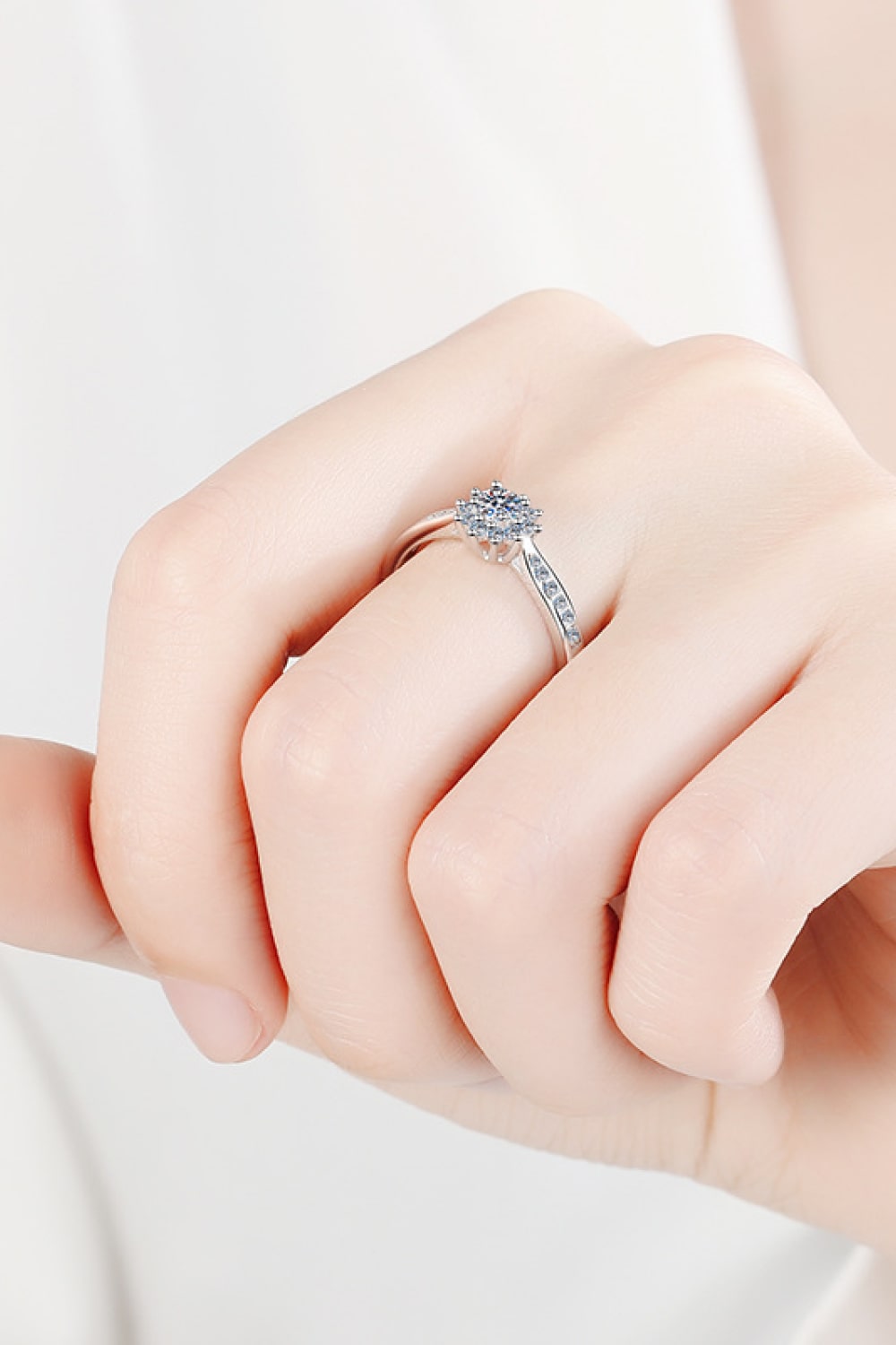 Sparkala™ Rhodium-Plated Snowflake Ring by Sparkala