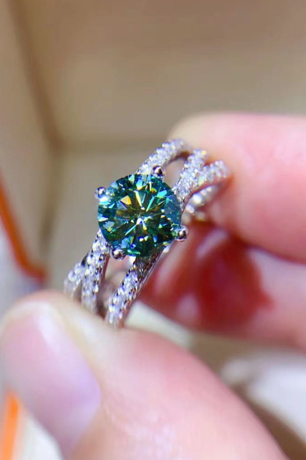 1 Carat Sparkala™ Contrast Platinum Over Pure Sterling Silver Ring by Sparkala