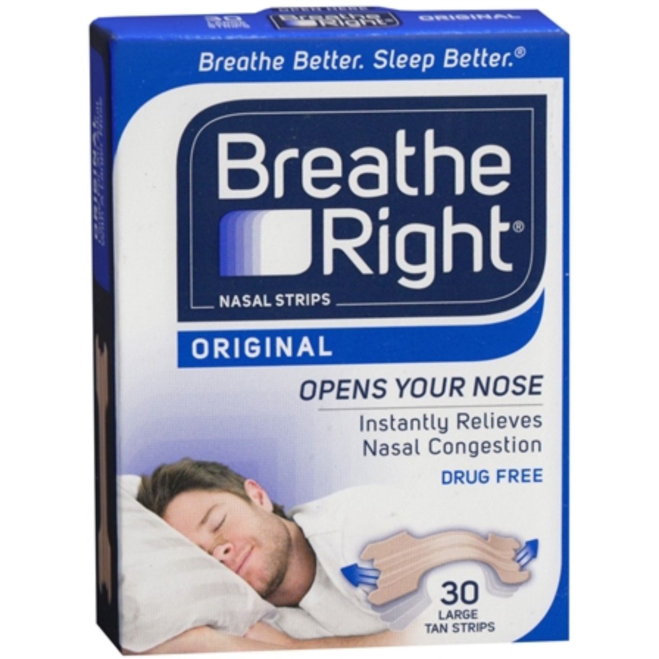 Breathe Right Original Tan Nasal Strips - 30ct by Pasteur Pharmacy