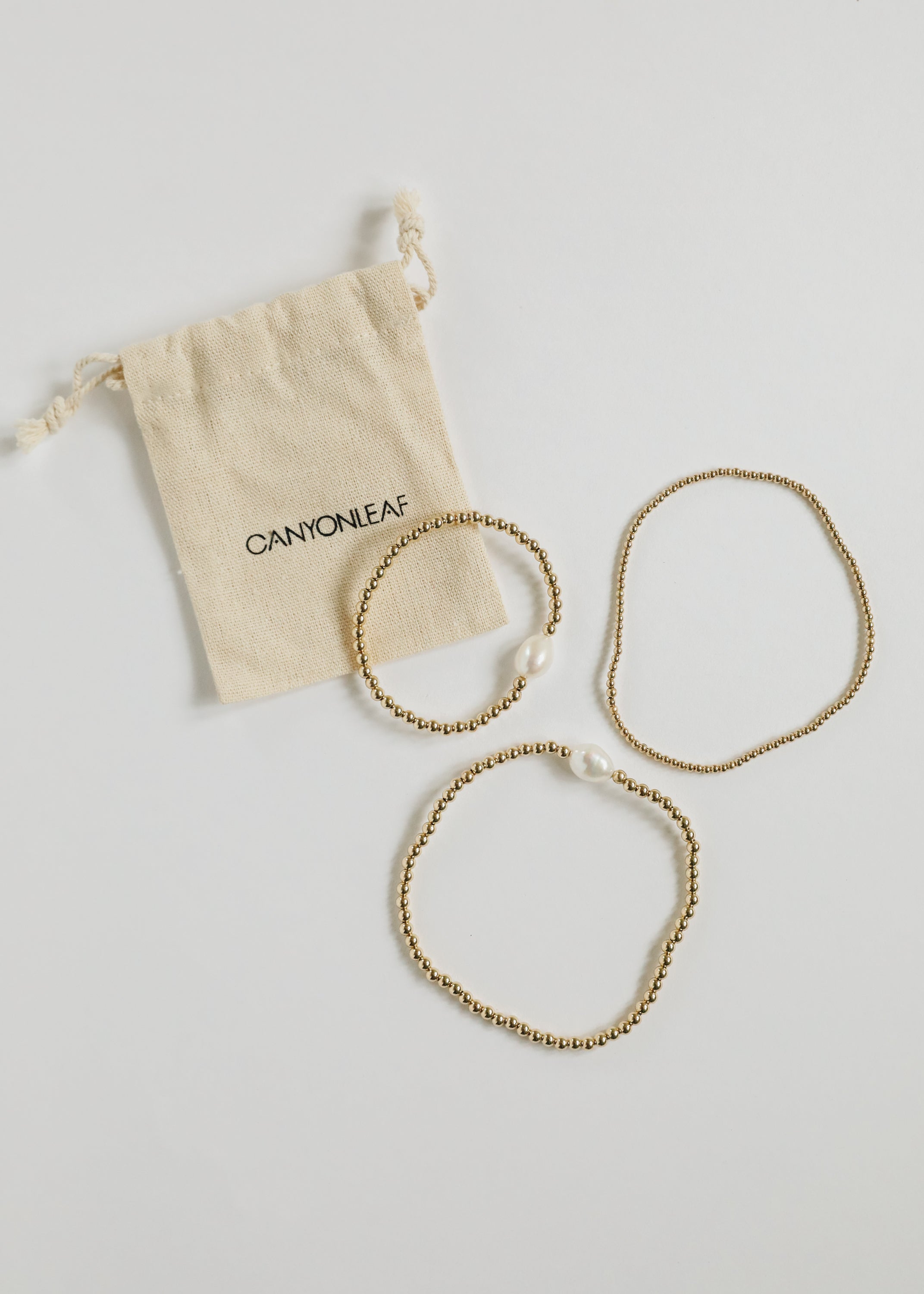 14K Gold Filled || Beaded Stretch Anklet by CanyonLeaf