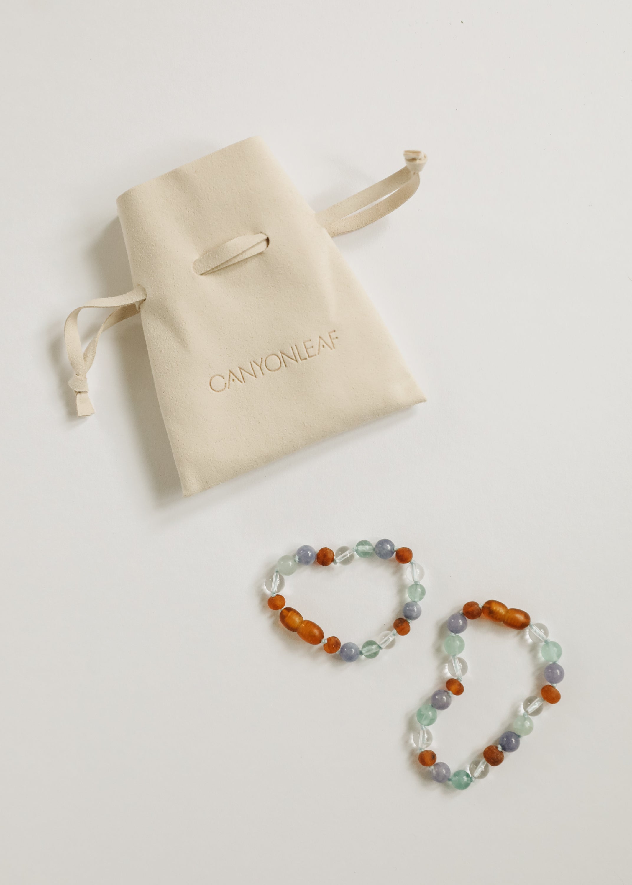 Baltic Sea Amber + Natural Gemstone || Anklet or Bracelet by CanyonLeaf