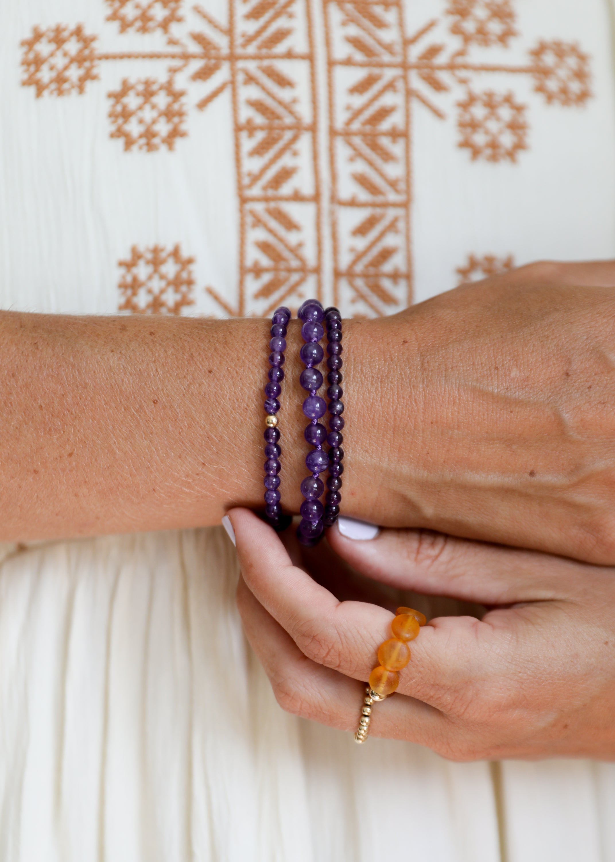 Polished Amethyst || Adult Bracelet by CanyonLeaf
