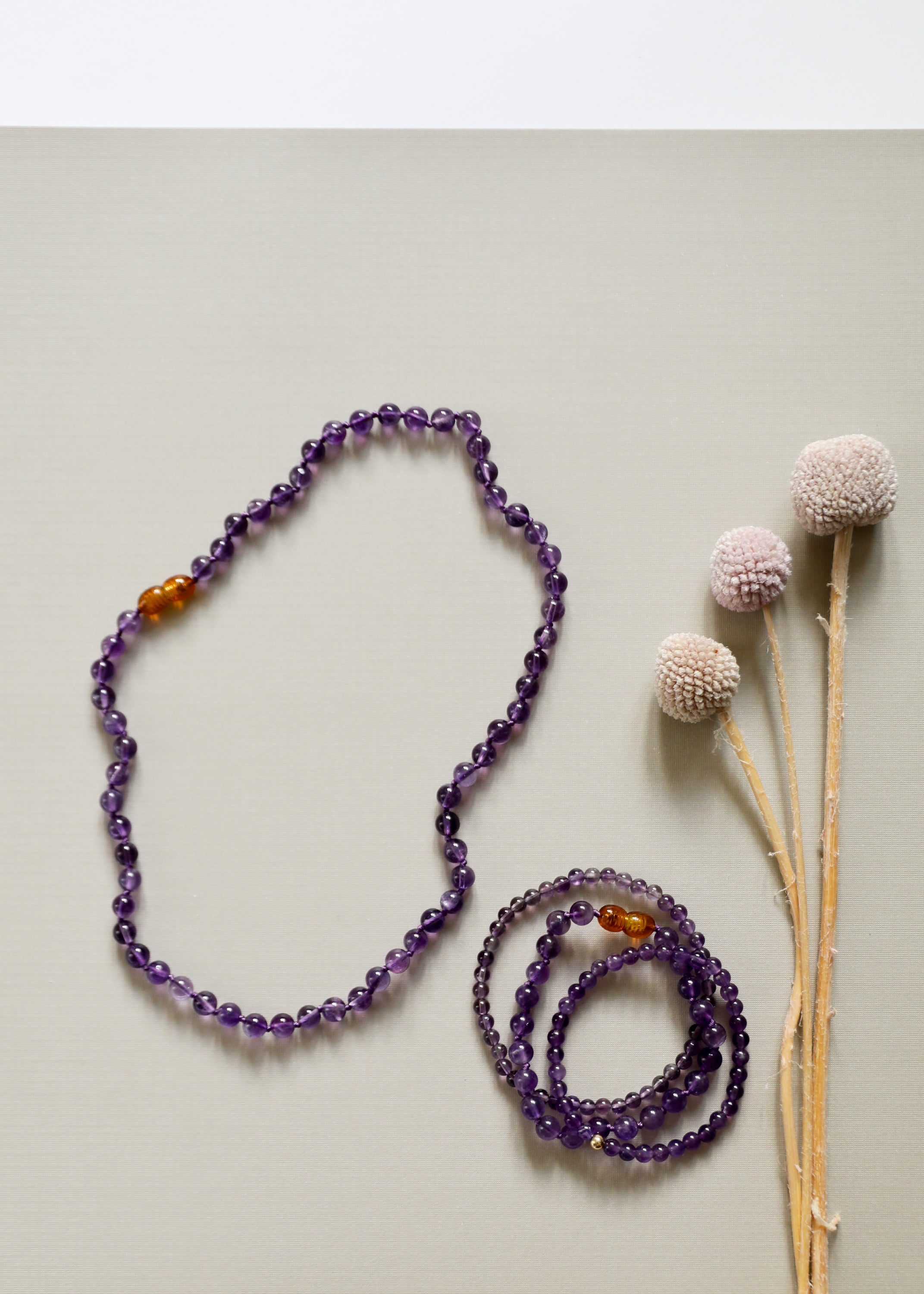 Polished Amethyst || Adult Bracelet by CanyonLeaf