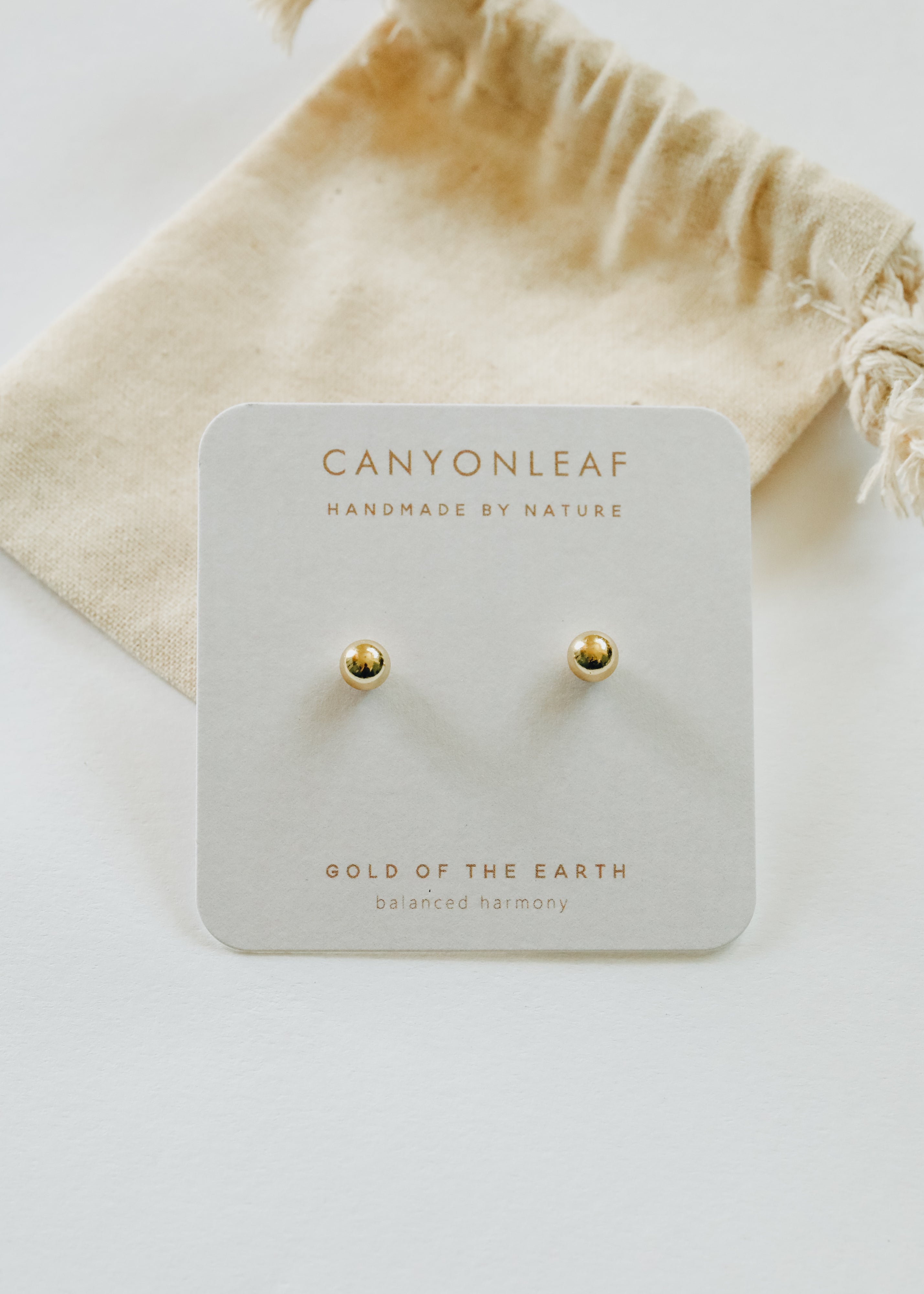 18K Gold Vermeil Ball Earrings || 6mm || Everyday + Simple Stud by CanyonLeaf
