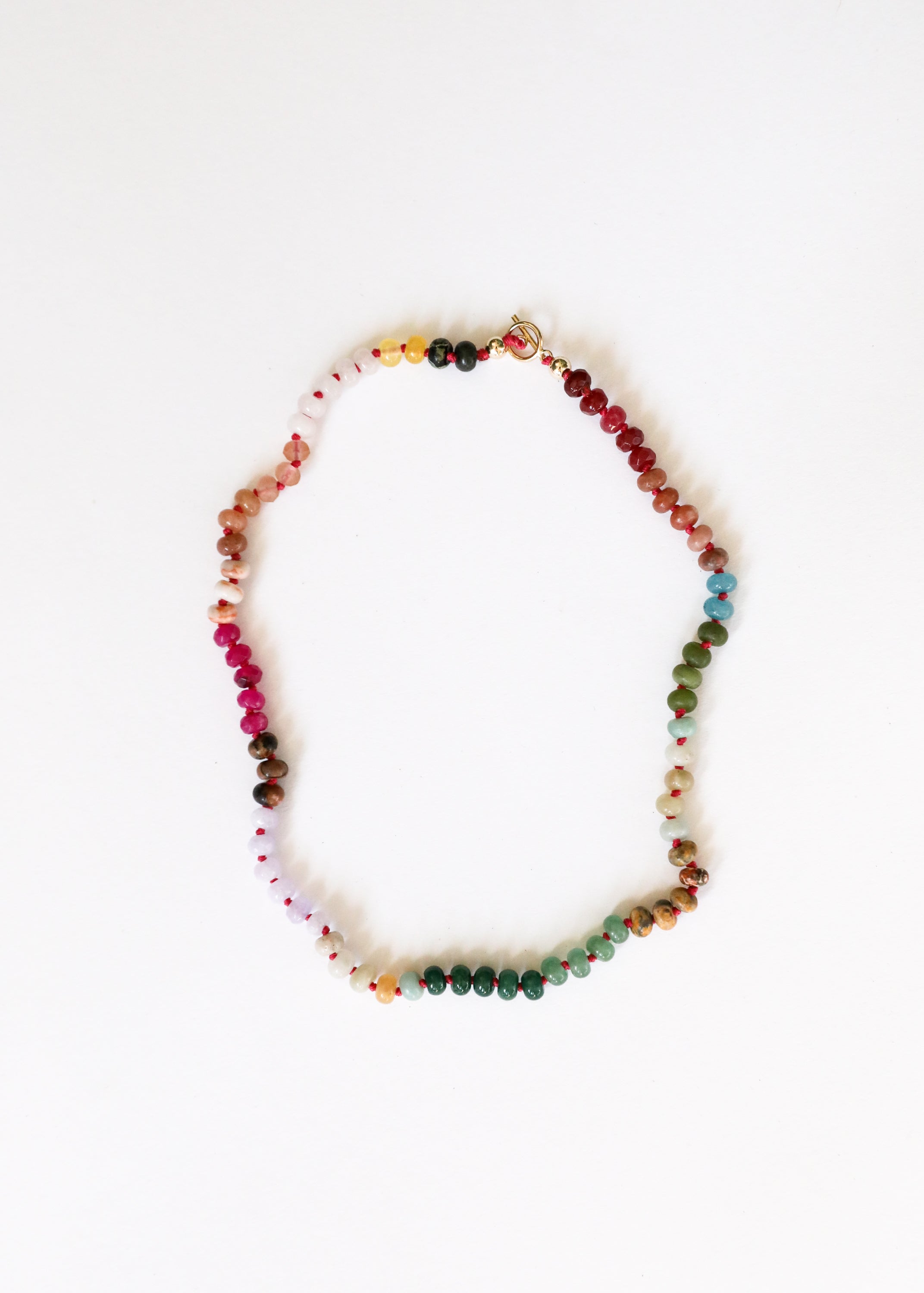Natural Gemstone Necklace + 14k Gold Filled Toggle : Sedona by CanyonLeaf