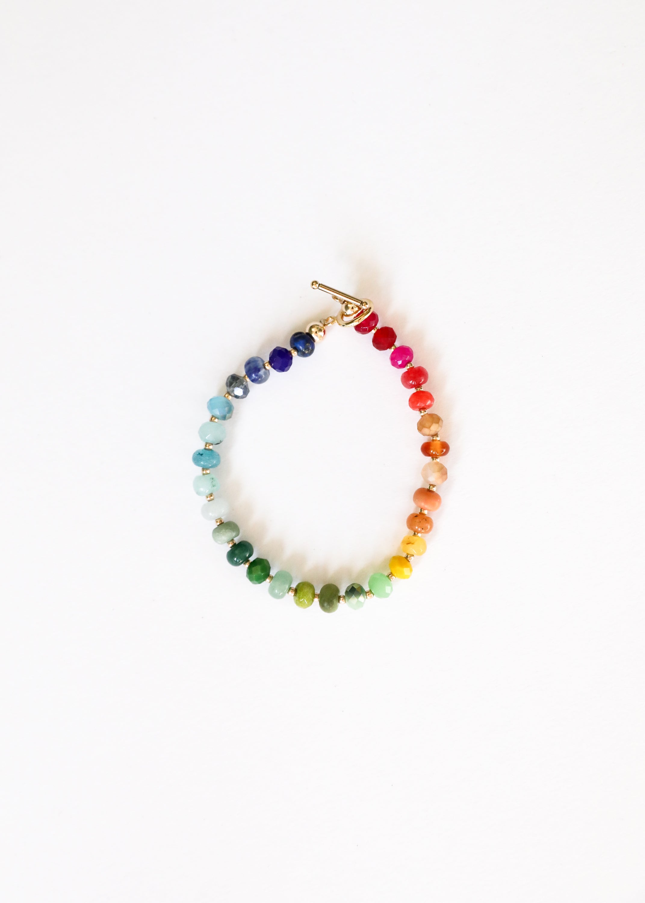 Natural Gemstone Bracelet + 14k Gold Filled Toggle : Key West by CanyonLeaf