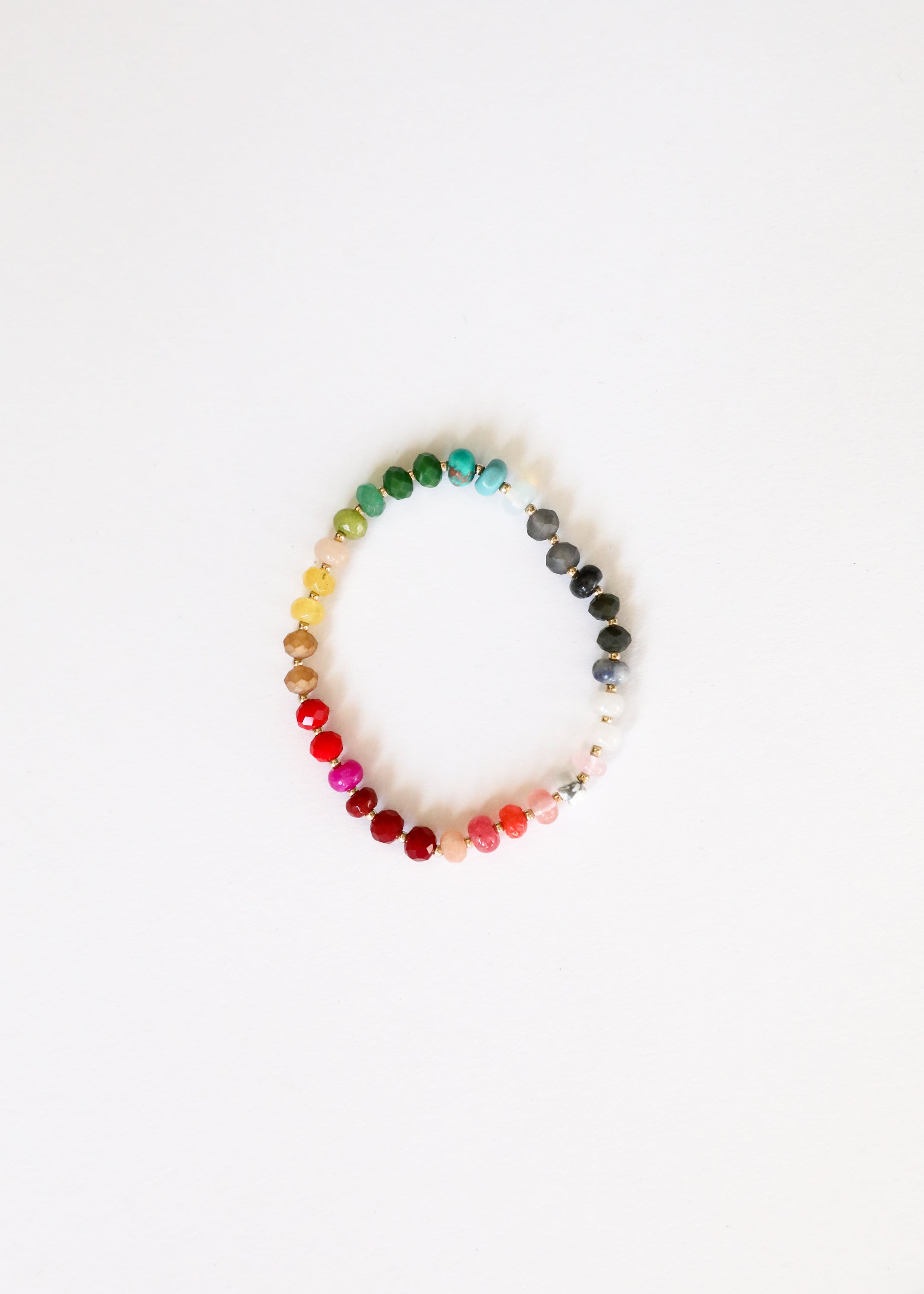 Natural Gemstone Bracelet + 14k Gold Filled Toggle : Paradise by CanyonLeaf