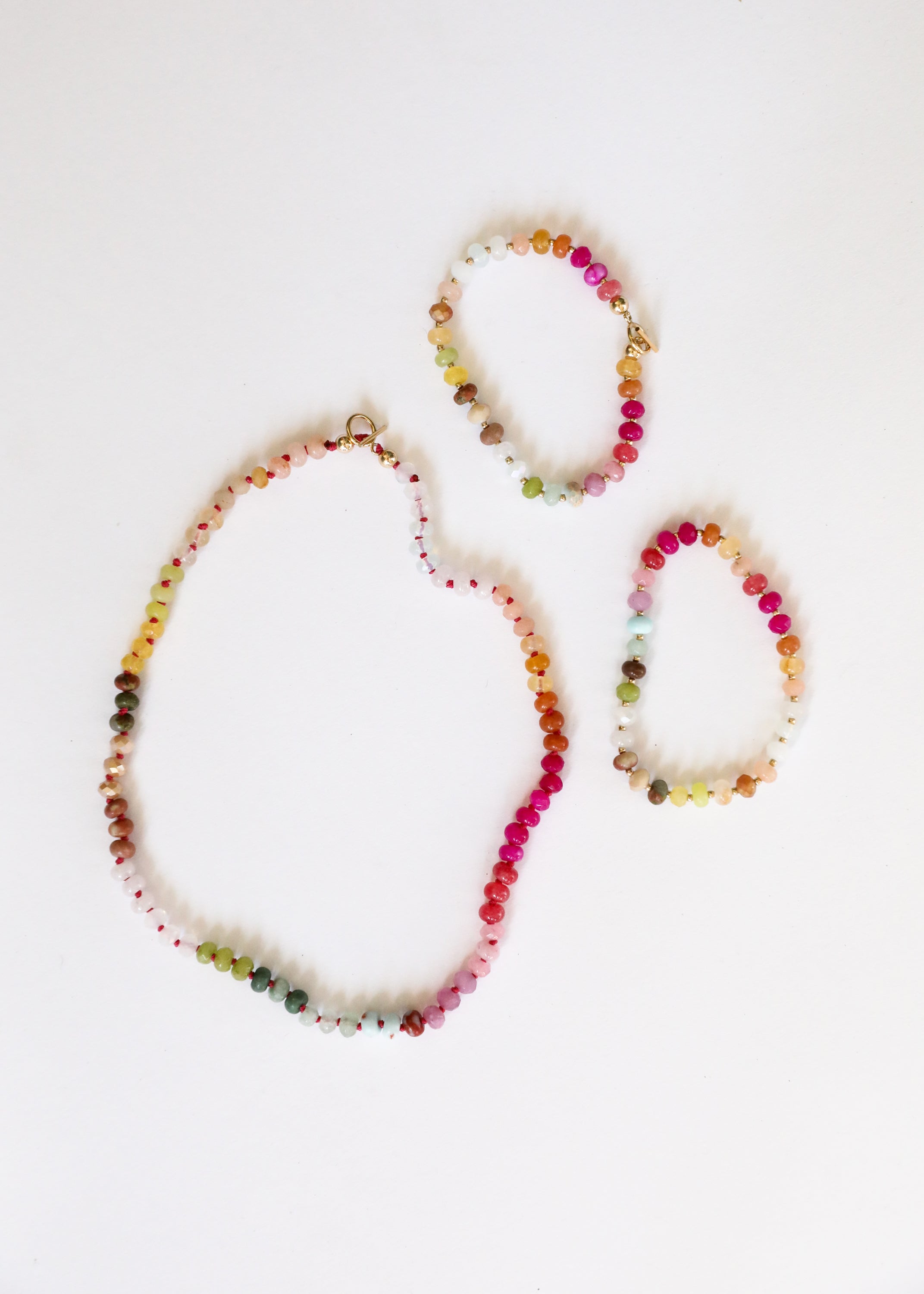 Natural Gemstone Necklace + 14k Gold Filled Toggle : Sandbar by CanyonLeaf
