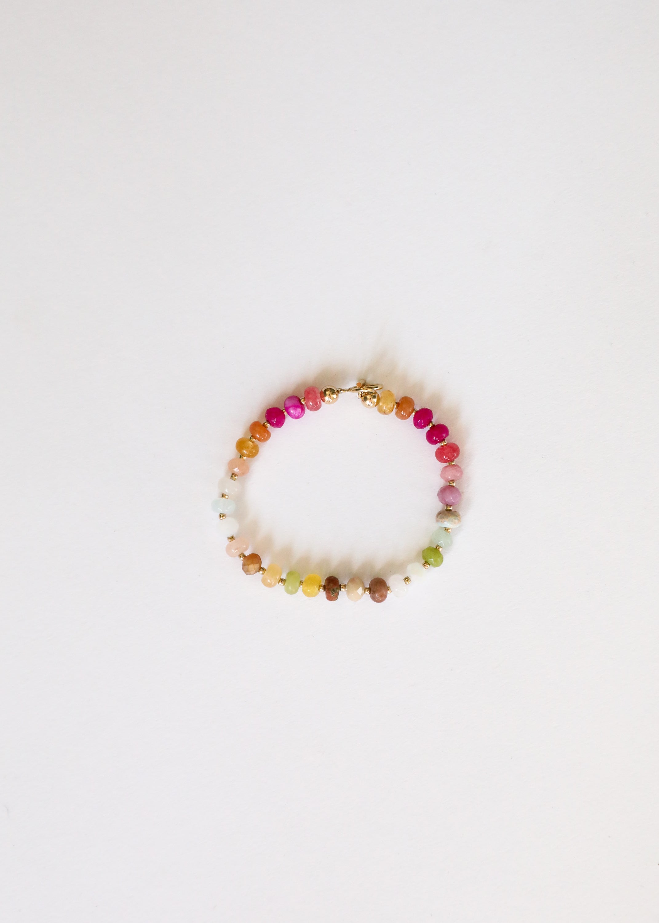 Natural Gemstone Bracelet + 14k Gold Filled Toggle : Sandbar by CanyonLeaf