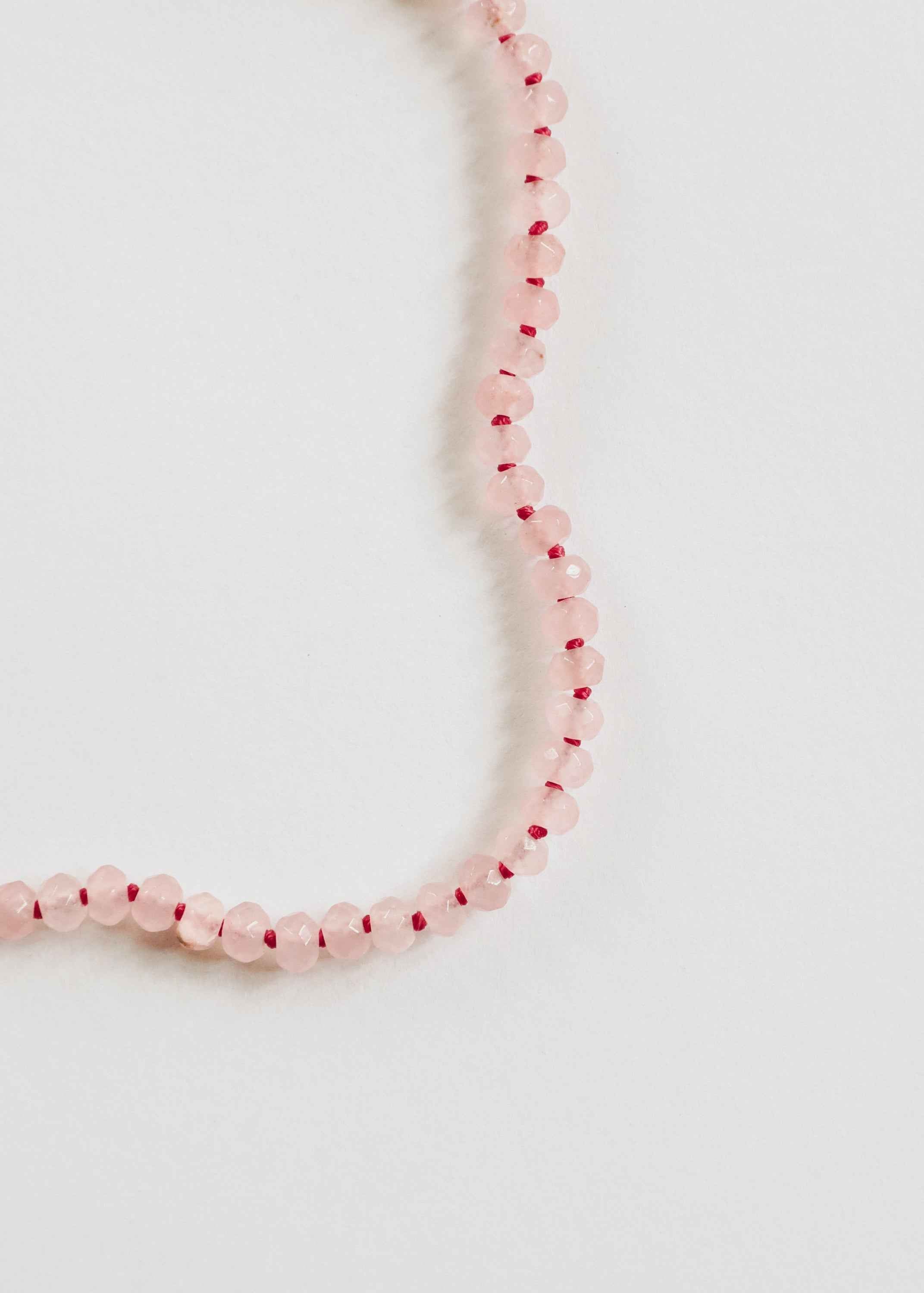 Natural Rose Quartz + 14k Gold Filled Toggle || Gemstone Necklace by CanyonLeaf
