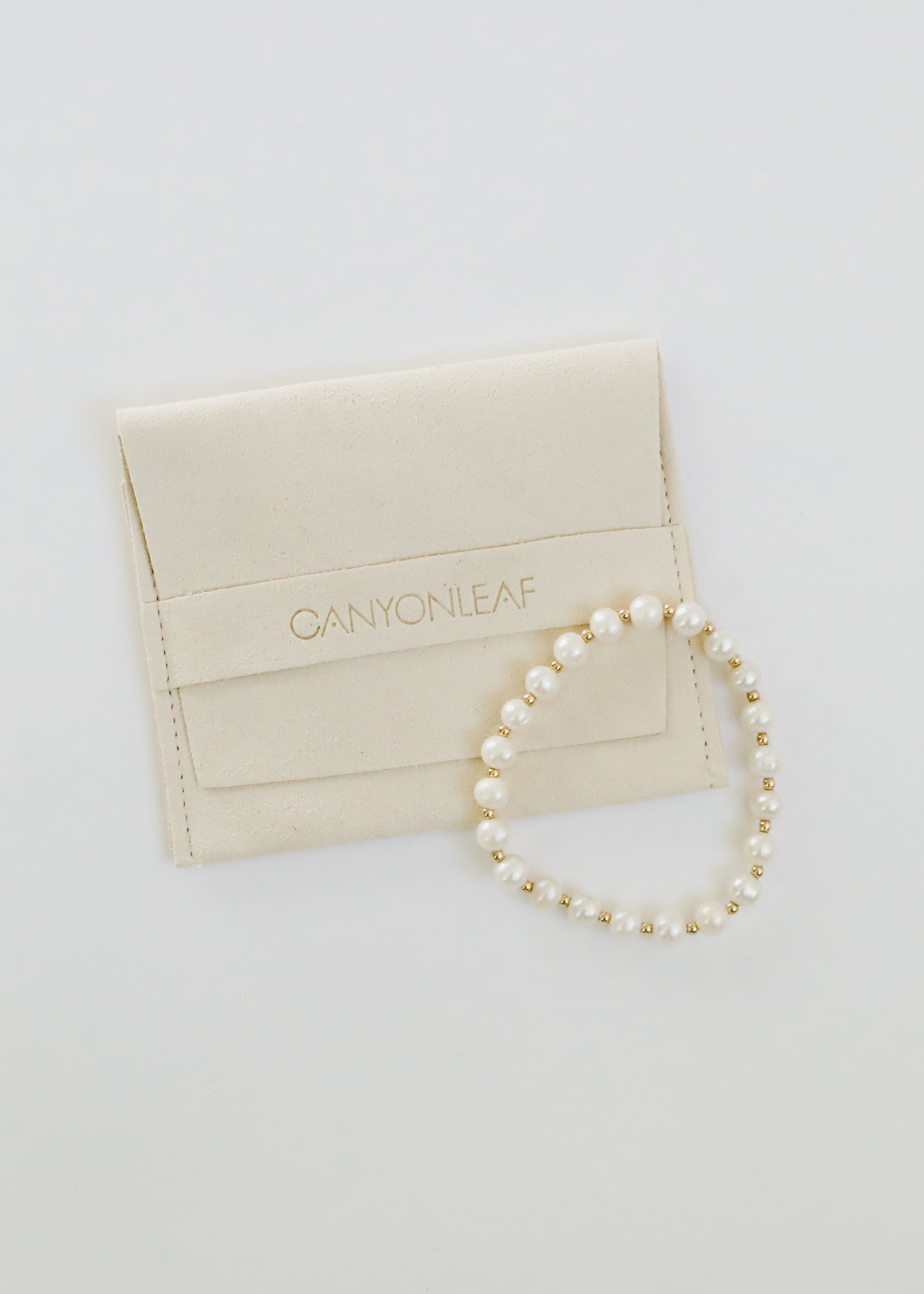 Pearl : 14k Gold Filled Sun + Moon || Stretch Bracelets by CanyonLeaf