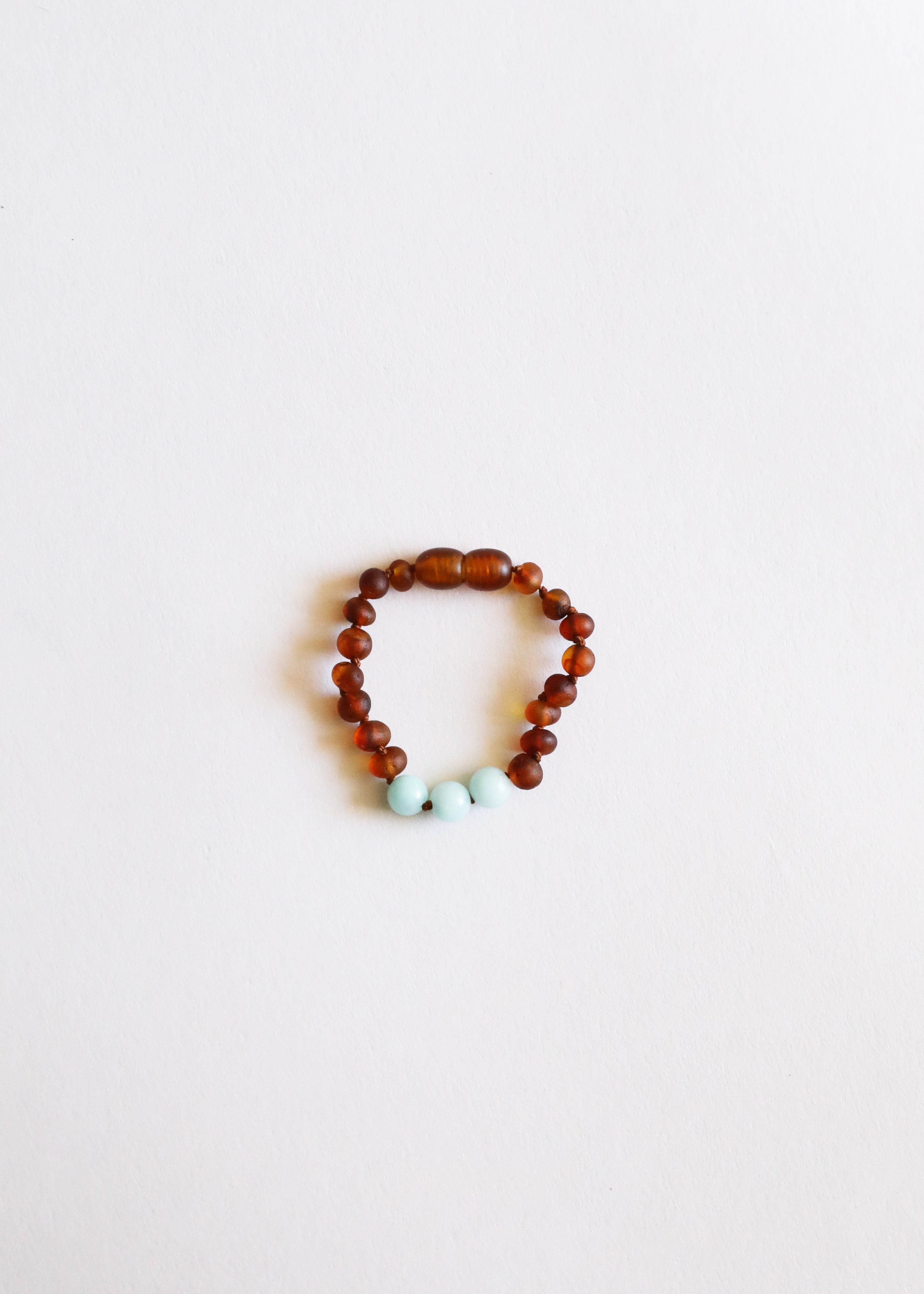 Raw Cognac Baltic Amber + Amazonite || Anklet or Bracelet by CanyonLeaf