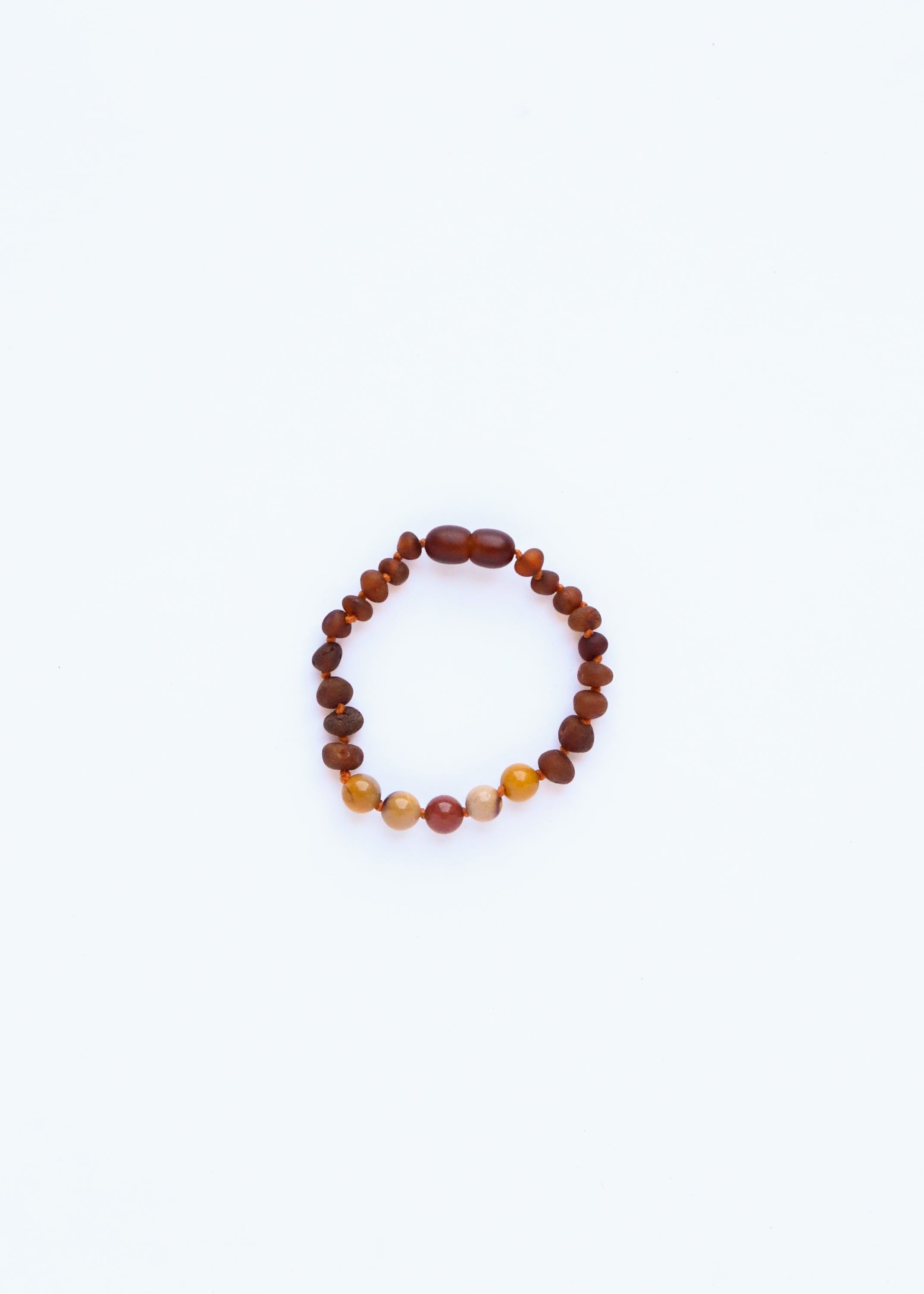 Raw Cognac Baltic Amber + Mookaite Jasper || Anklet or Bracelet by CanyonLeaf