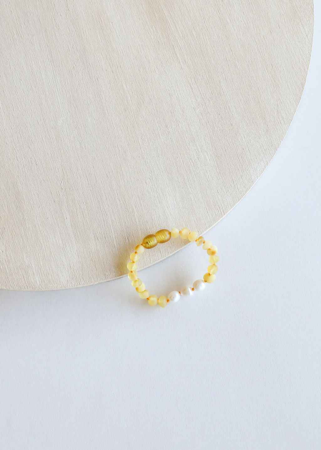 Raw Honey Baltic Amber + Pearls || Anklet or Bracelet by CanyonLeaf