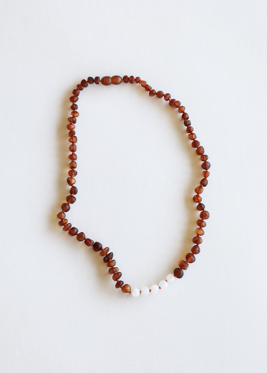 Raw Cognac Baltic Amber + Moonstone || Necklace by CanyonLeaf