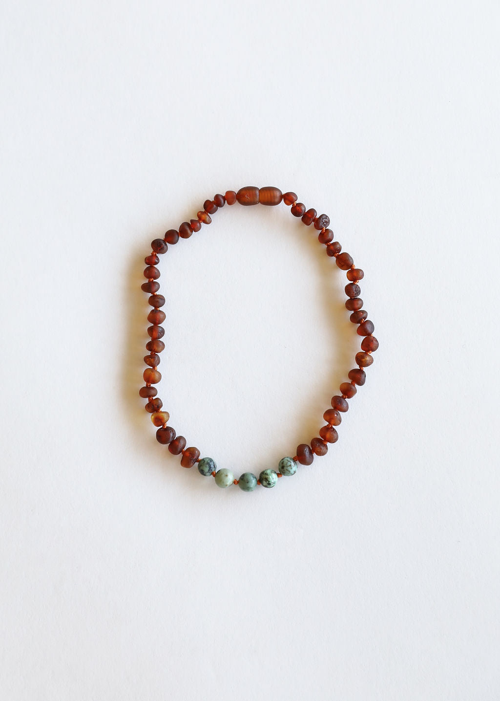 Raw Cognac Baltic Amber + Turquoise Jasper || Necklace by CanyonLeaf