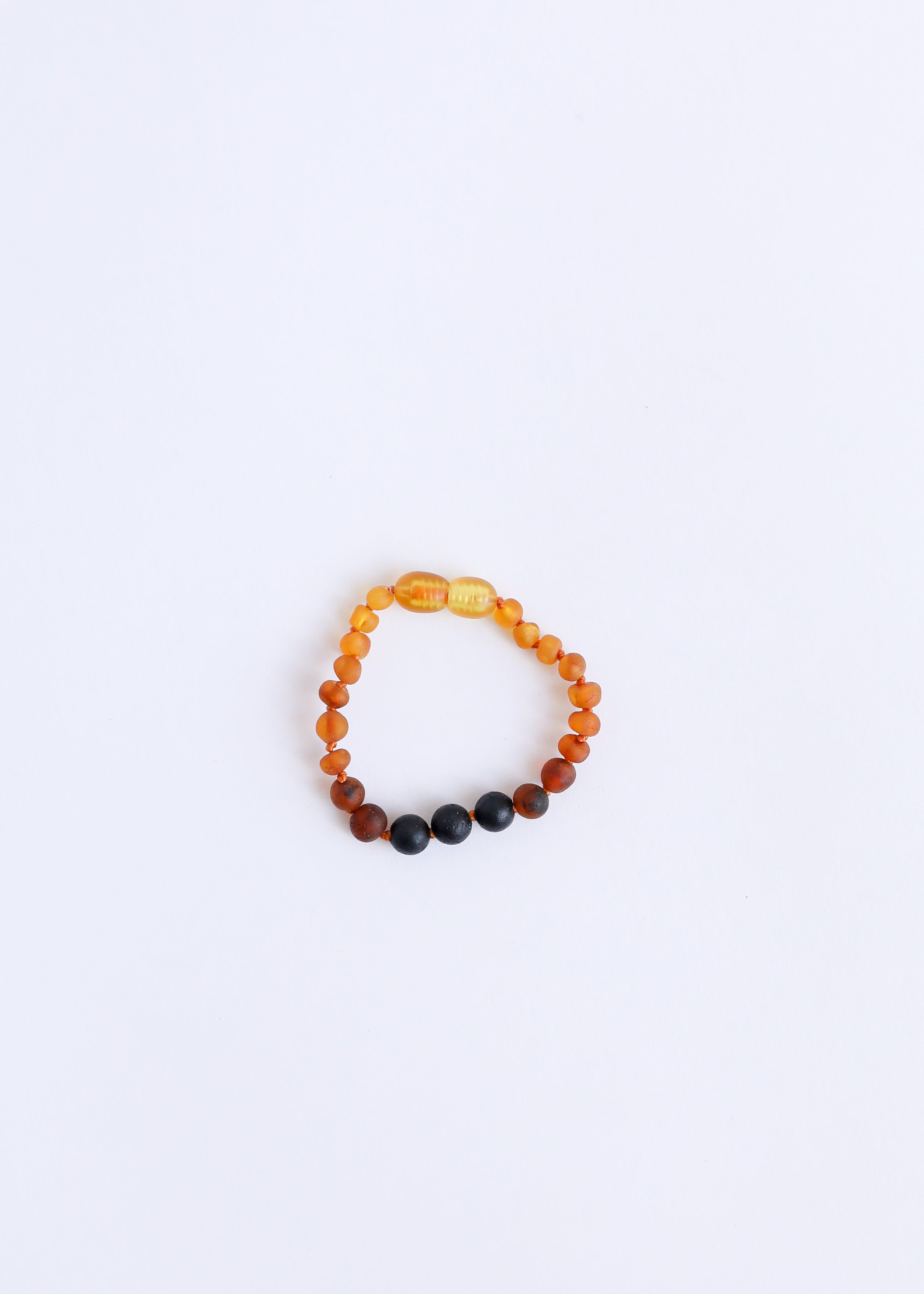 Raw Ombre Baltic Amber + Lava || Anklet or Bracelet by CanyonLeaf