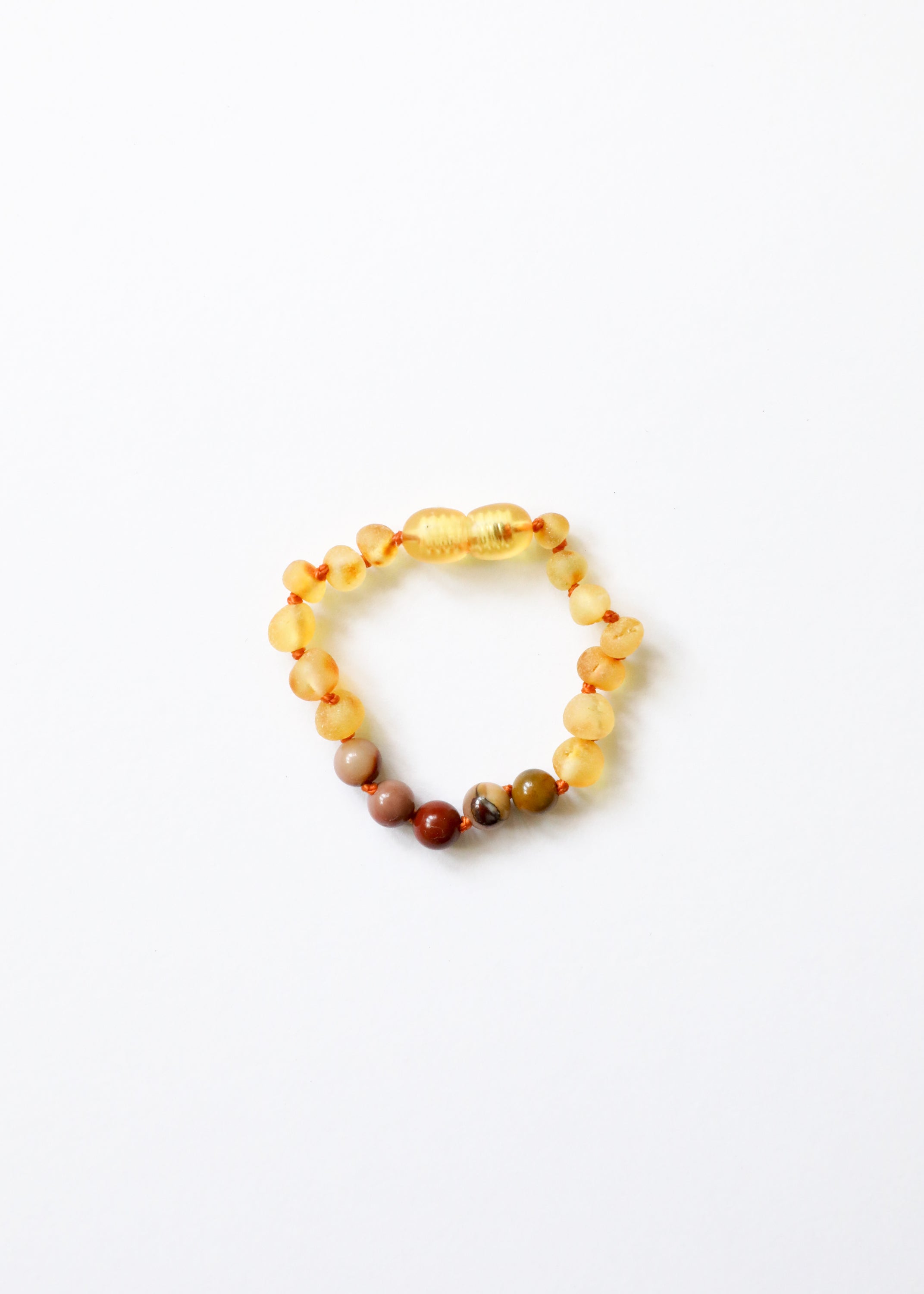Raw Honey Baltic Amber + Mookaite Jasper || Anklet or Bracelet by CanyonLeaf