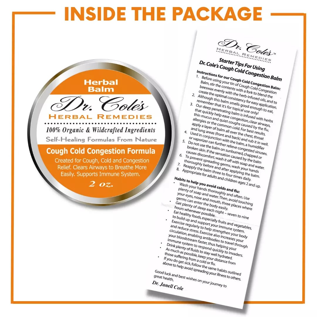 26 - Dr. Cole’s Organic Cough Cold Congestion Relief Balm by COLEHERBALS LLC