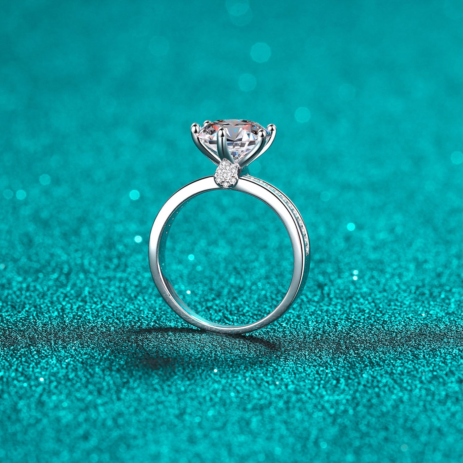 3 Carat Brilliant Round Cut Sparkala™ Pure Sterling Silver Ring by Sparkala