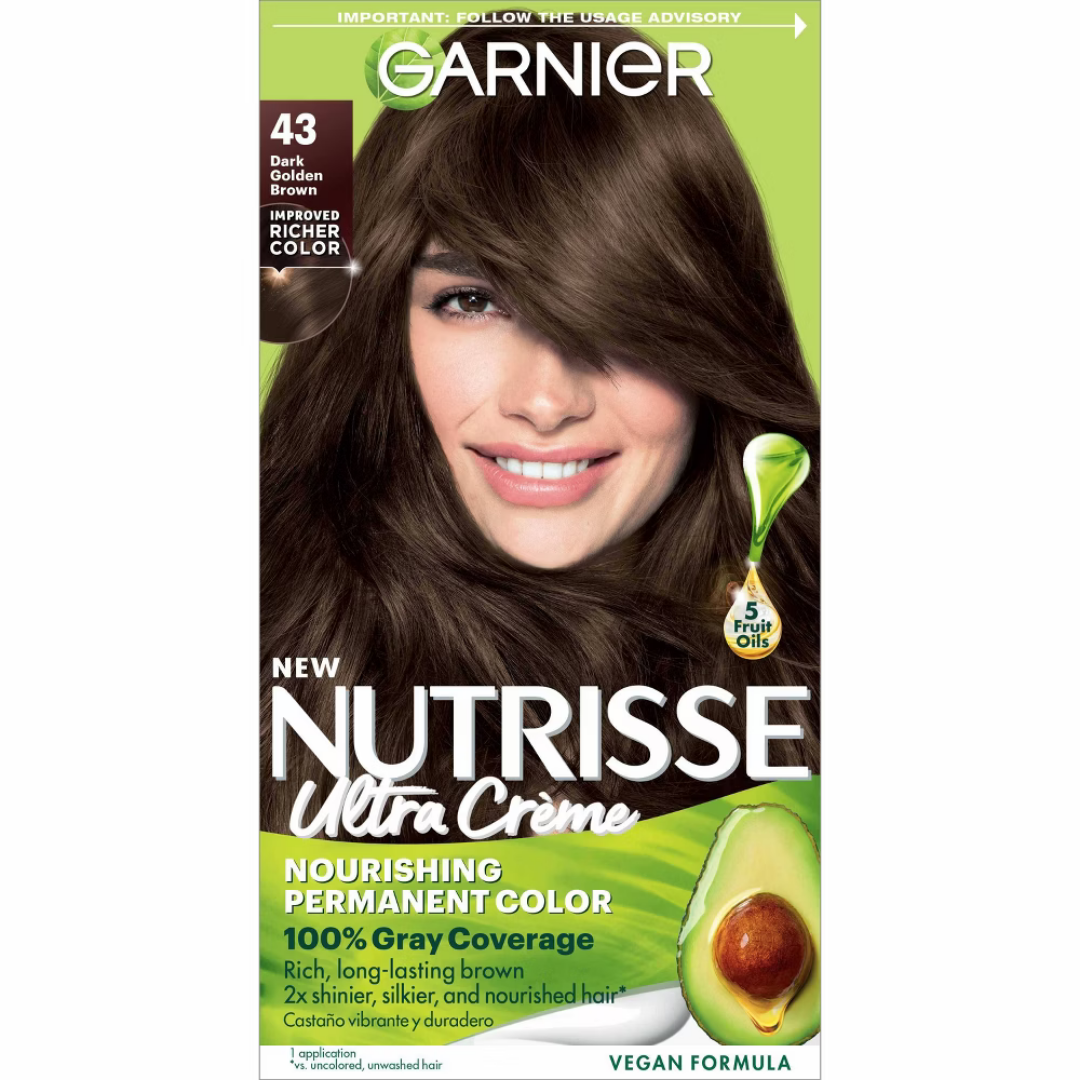 Garnier Nutrisse Ultra Crème 43 Dark Golden Brown (Kit) by Farmacias Savia