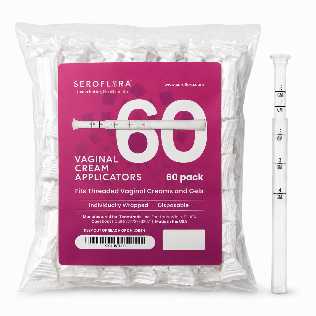 Disposable Vaginal Cream Applicators for Premarin, Estace & many others (15 Pack) by Seroflora