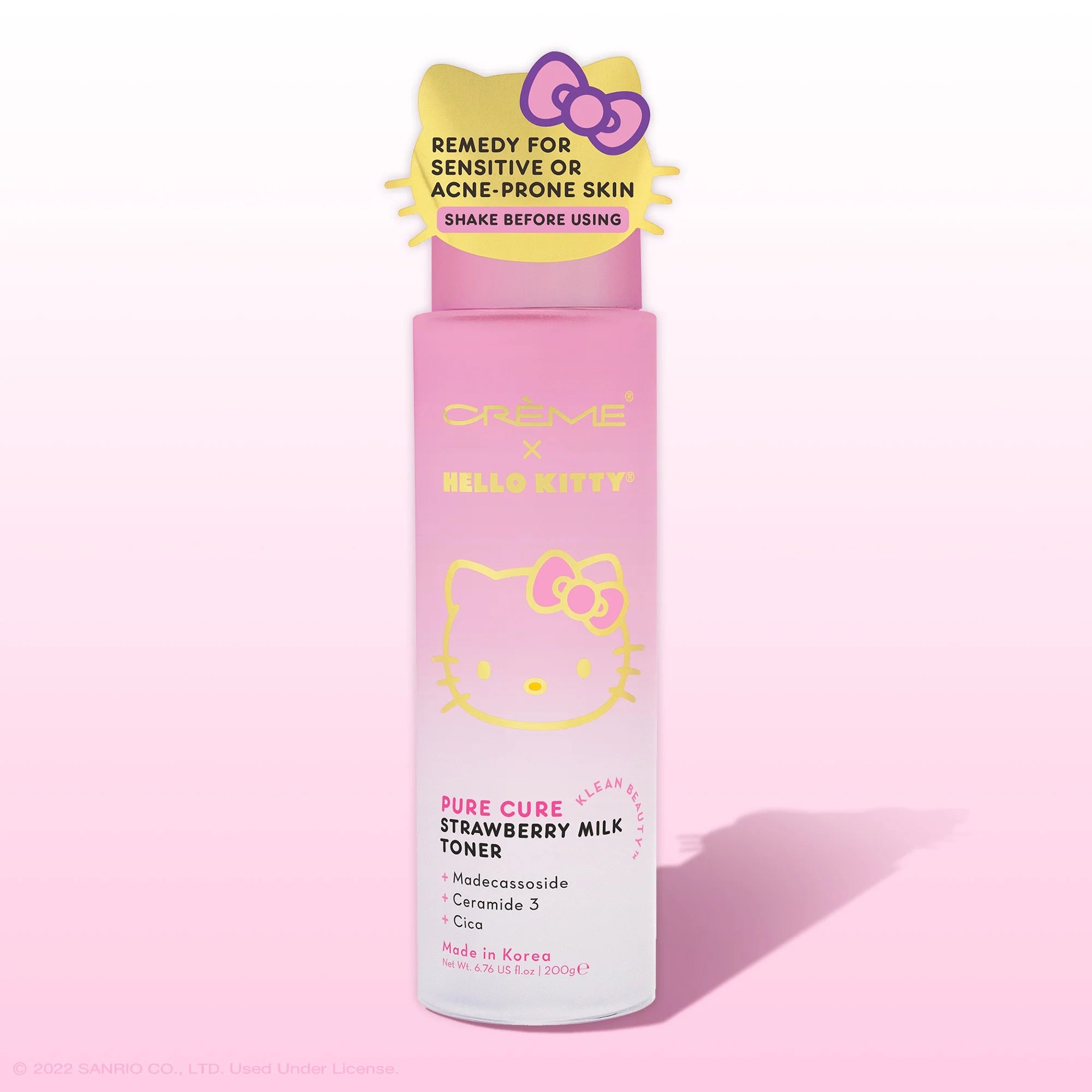 , Hello Kitty Pure Cure Strawberry Milk Toner, Klean Beauty™, 6.76 Fl. Oz. by Korean Skin Care