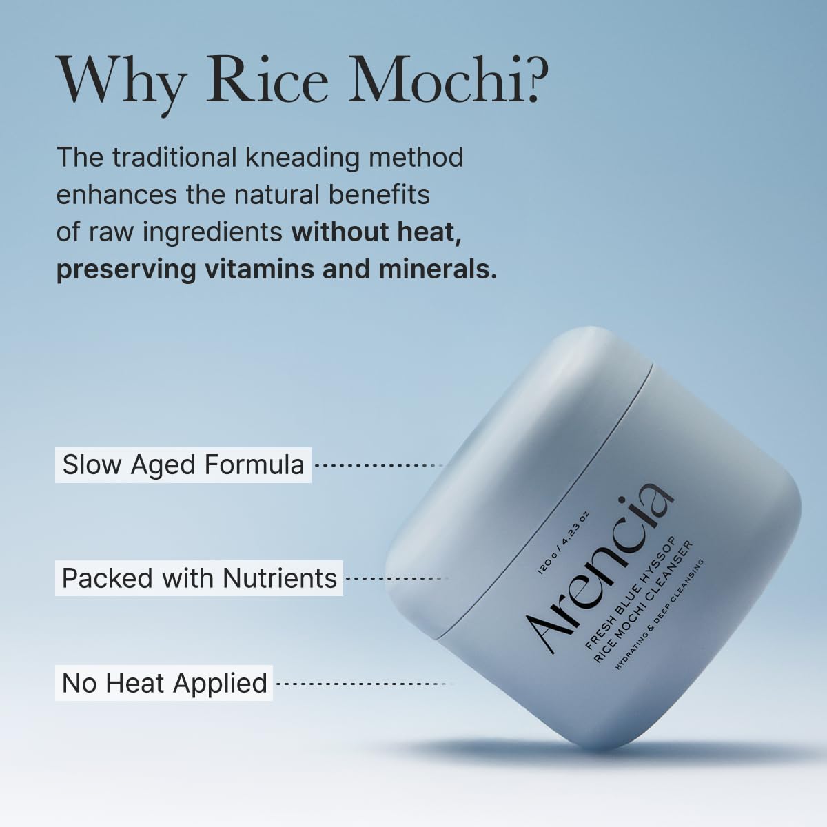 Arencia Fresh Blue Hyssop Rice Mochi Cleanser by AsiaBeautyMall