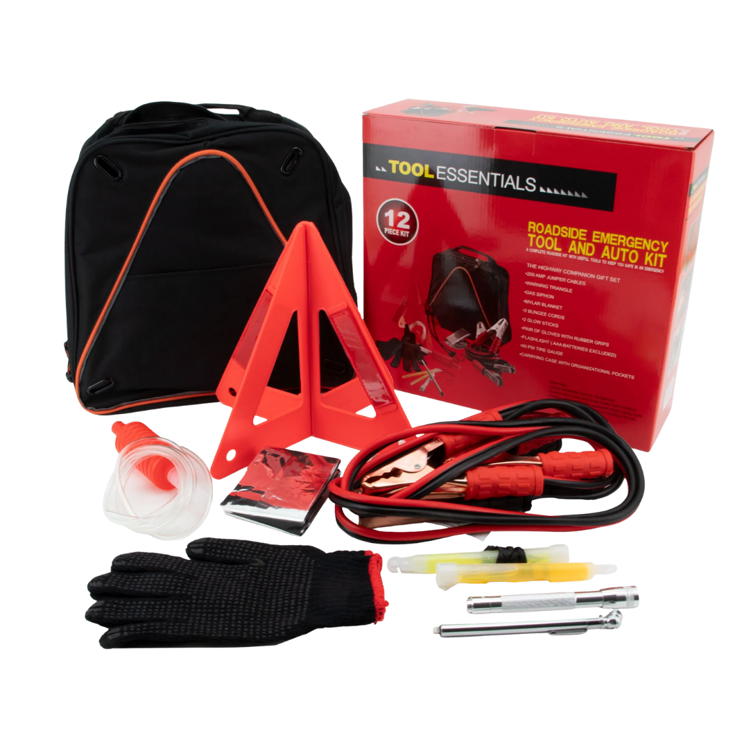 Tool Essentials 12-Piece Roadside Emergency Auto Tool Kit by Farmacias Savia