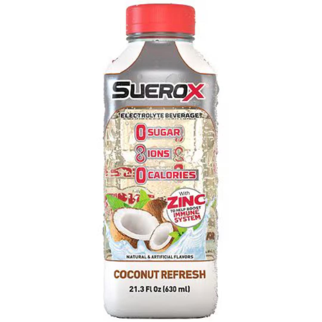 Suerox Zero Sugar Coconut Refresh Electrolyte Beverage 21.3oz by Farmacias Savia