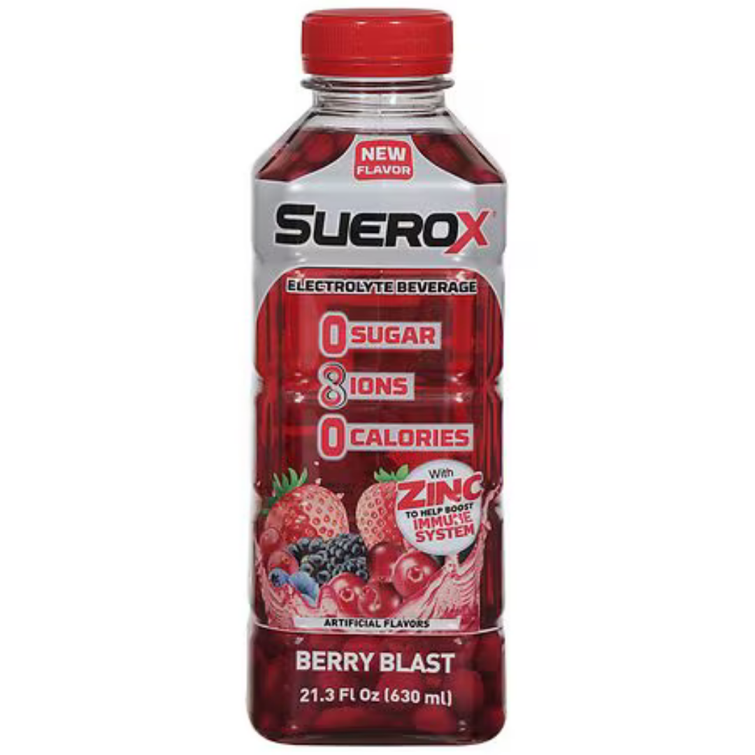 Suerox Zero Sugar Berry Blast Electrolyte Beverage 21.3oz by Farmacias Savia