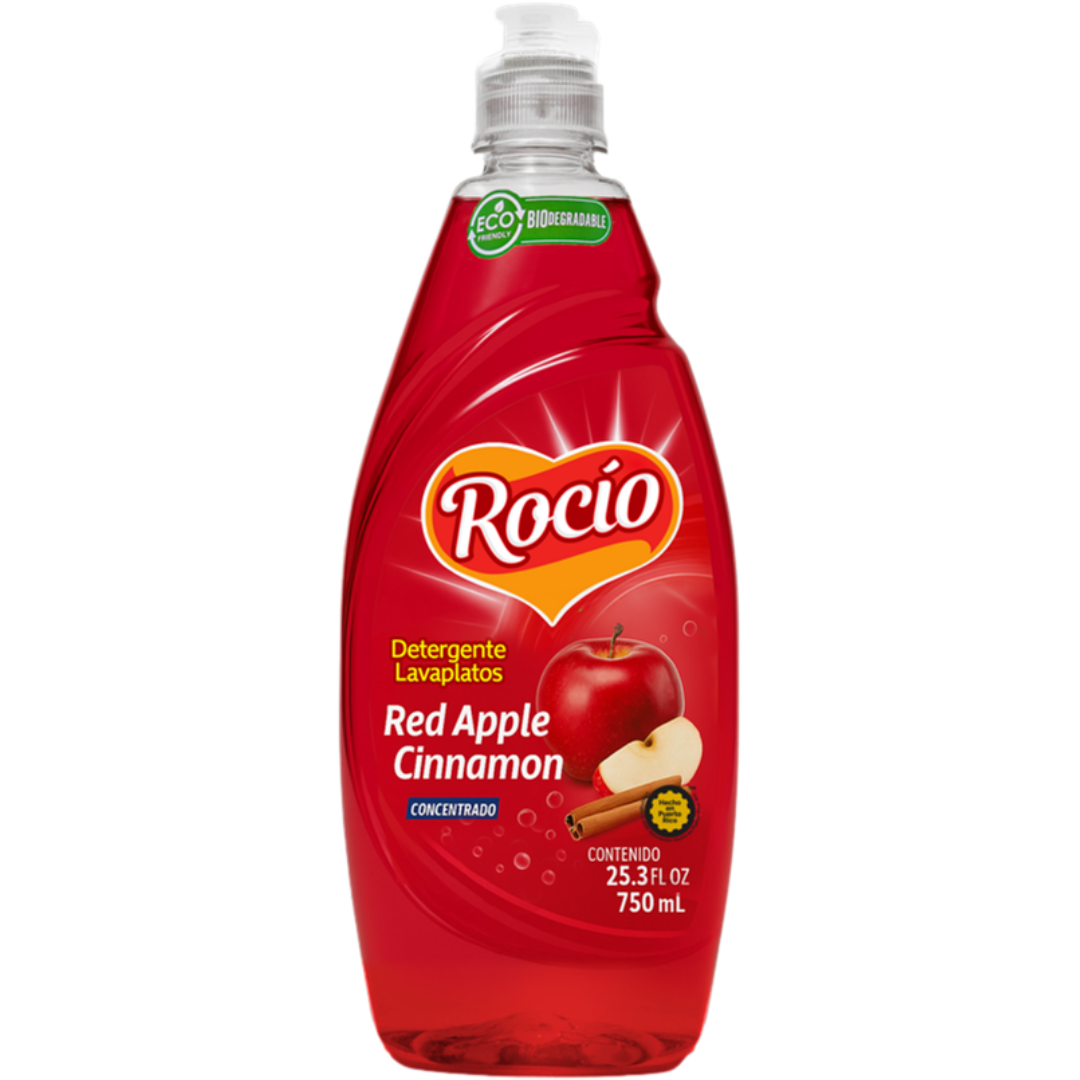 Rocio Concentrated Dishwashing Liquid Red Apple Cinnamon (25.3oz) by Farmacias Savia