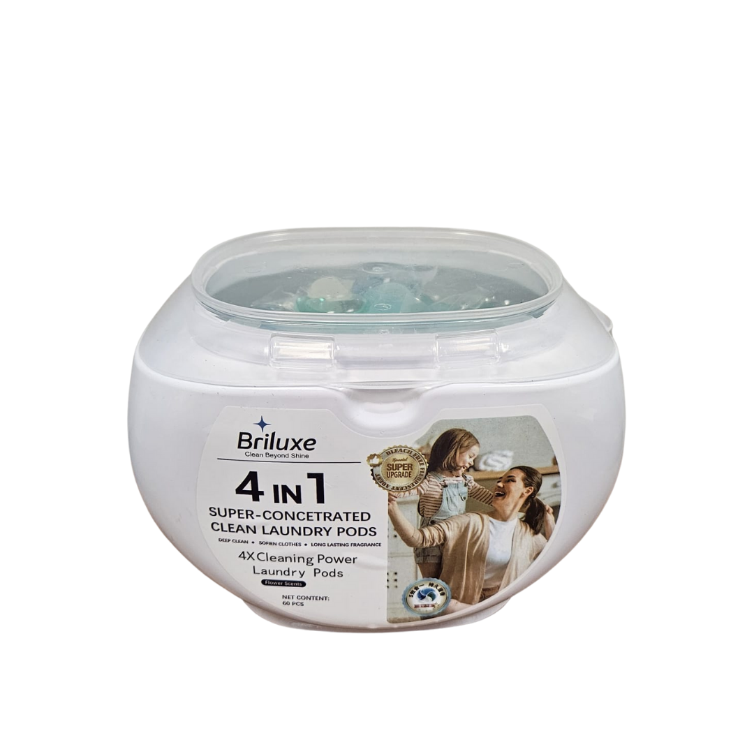 Briluxe 4-in-1 Super-Concentrated Laundry Detergent Pods (60ct) by Farmacias Savia