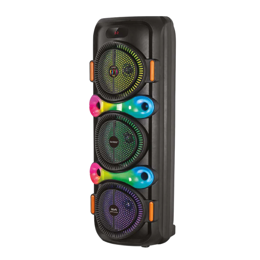 CH-8803 8"x3 Triple Portable Bluetooth Speaker RGB Lights by Farmacias Savia